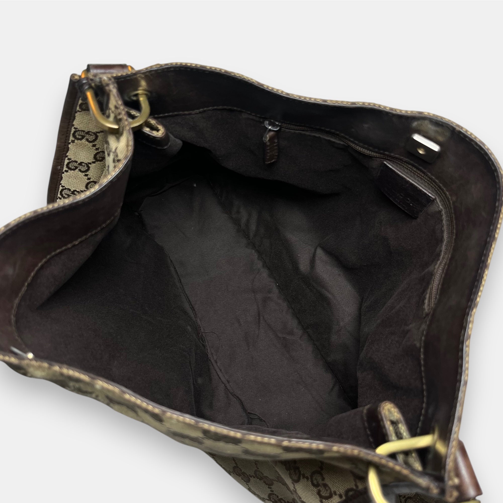 Gucci Messenger Bag GG canvas Gold Metal Hardware
