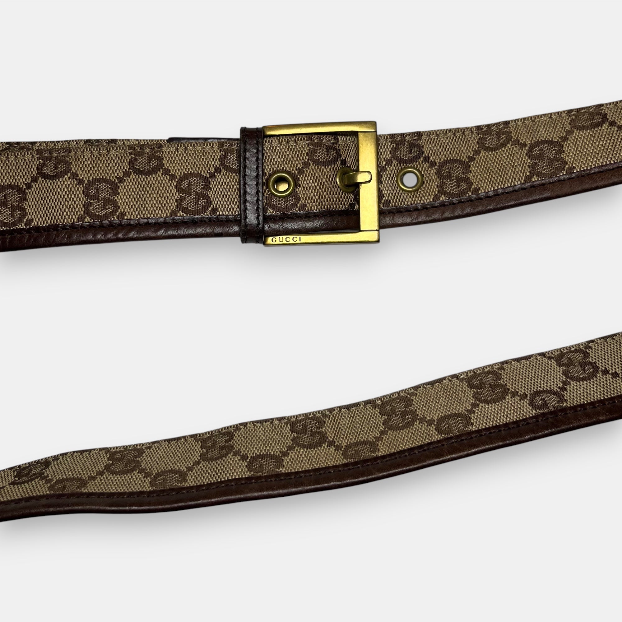 Gucci Messenger Bag GG canvas Gold Metal Hardware