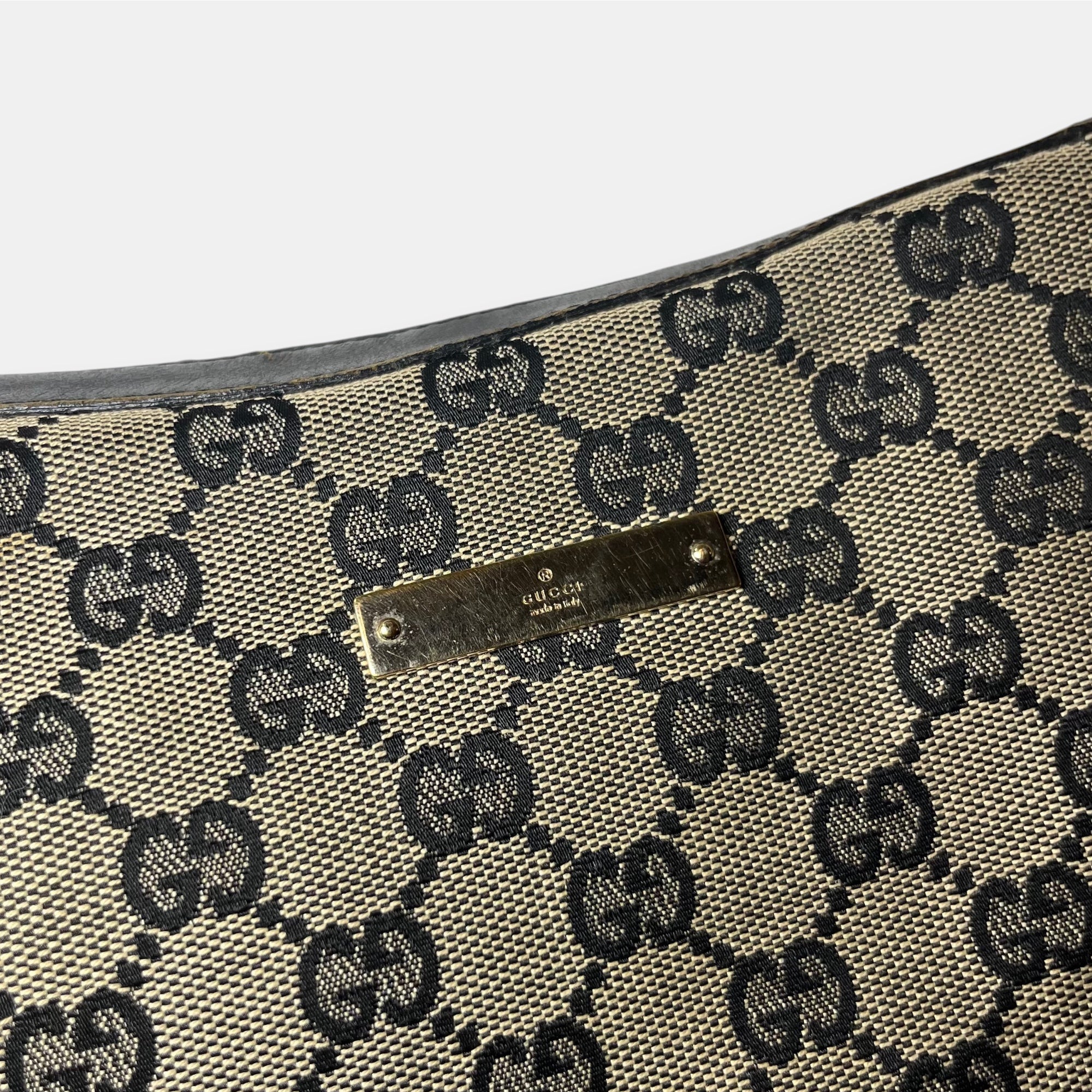 Gucci Shoulder Bag GG Canvas Black