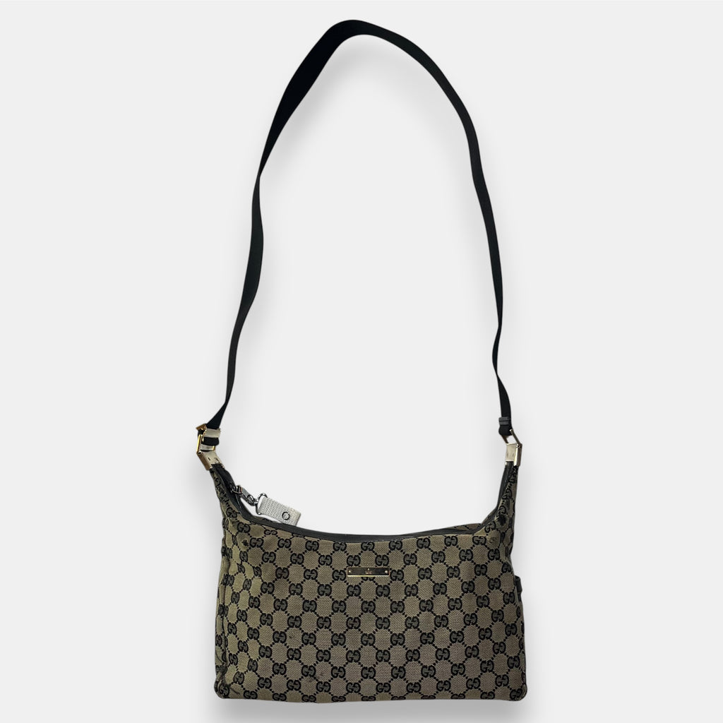 Gucci Shoulder Bag GG Canvas Black