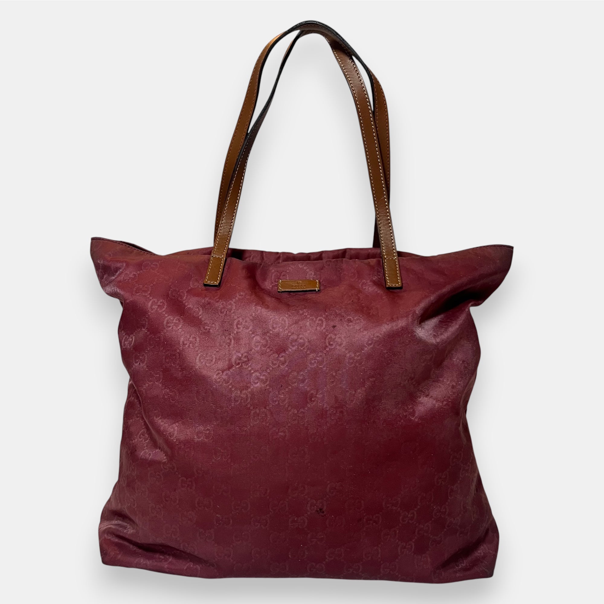 Gucci GG Canvas Large Tote Bag Red