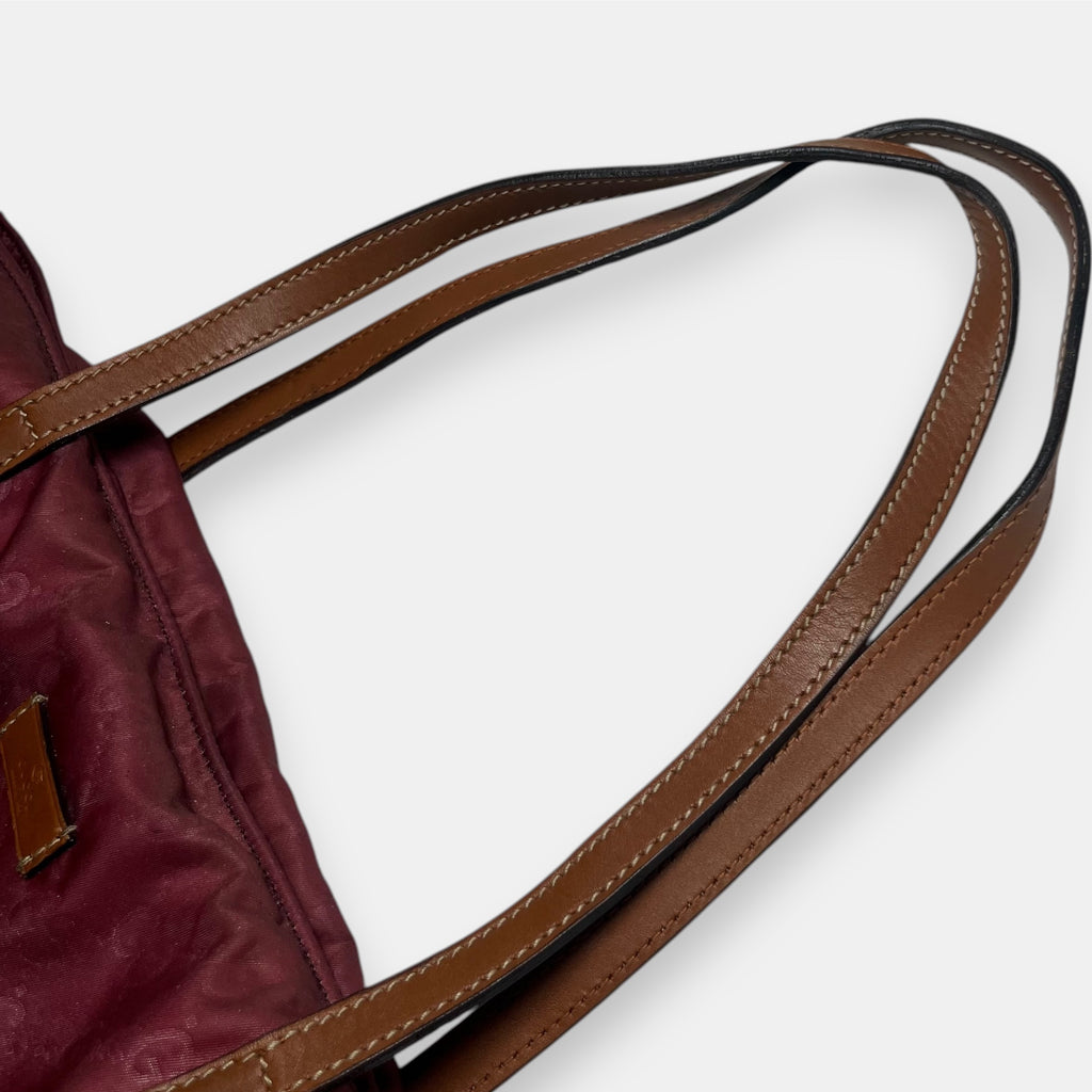 Gucci GG Canvas Large Tote Bag Red
