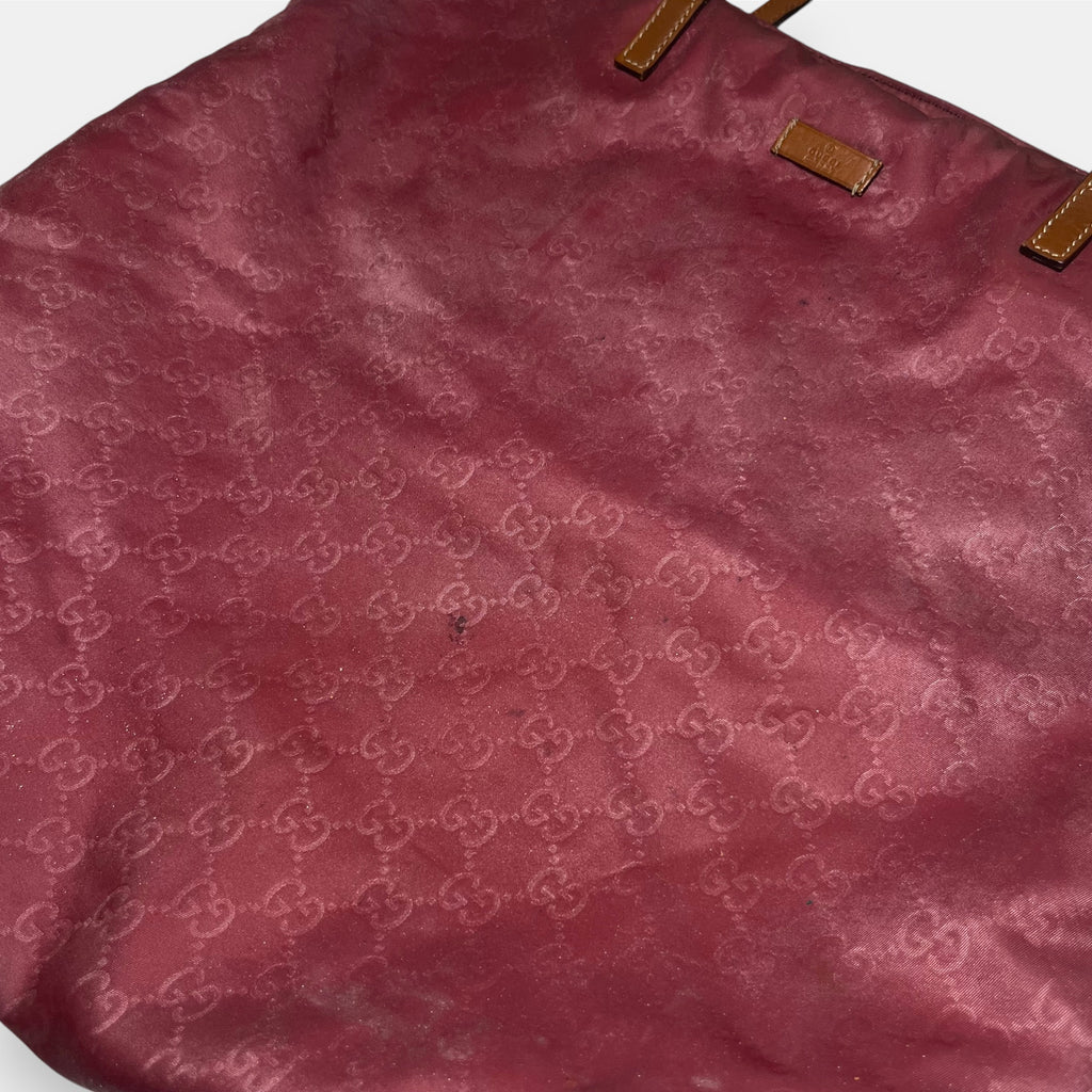 Gucci GG Canvas Large Tote Bag Red
