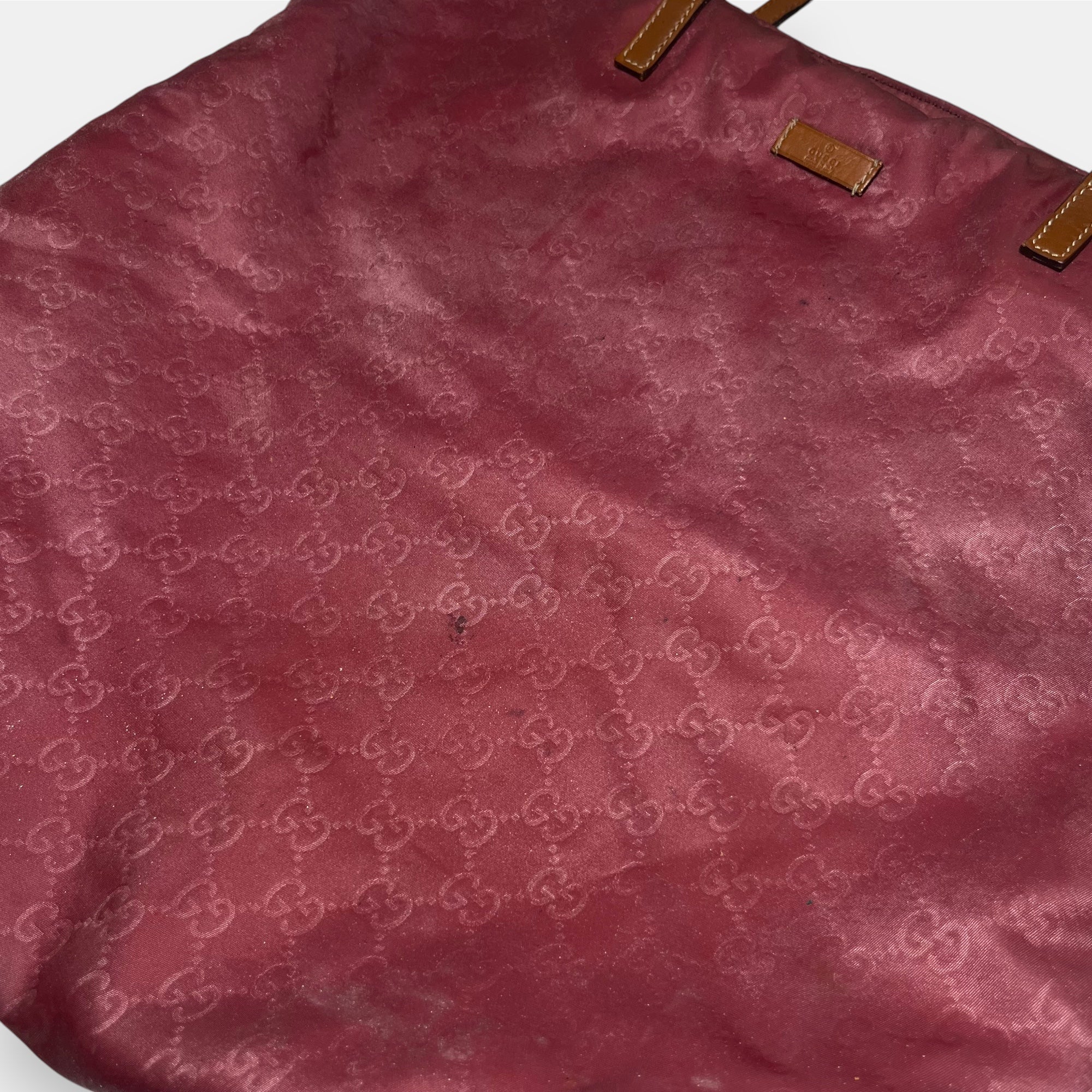 Gucci GG Canvas Large Tote Bag Red