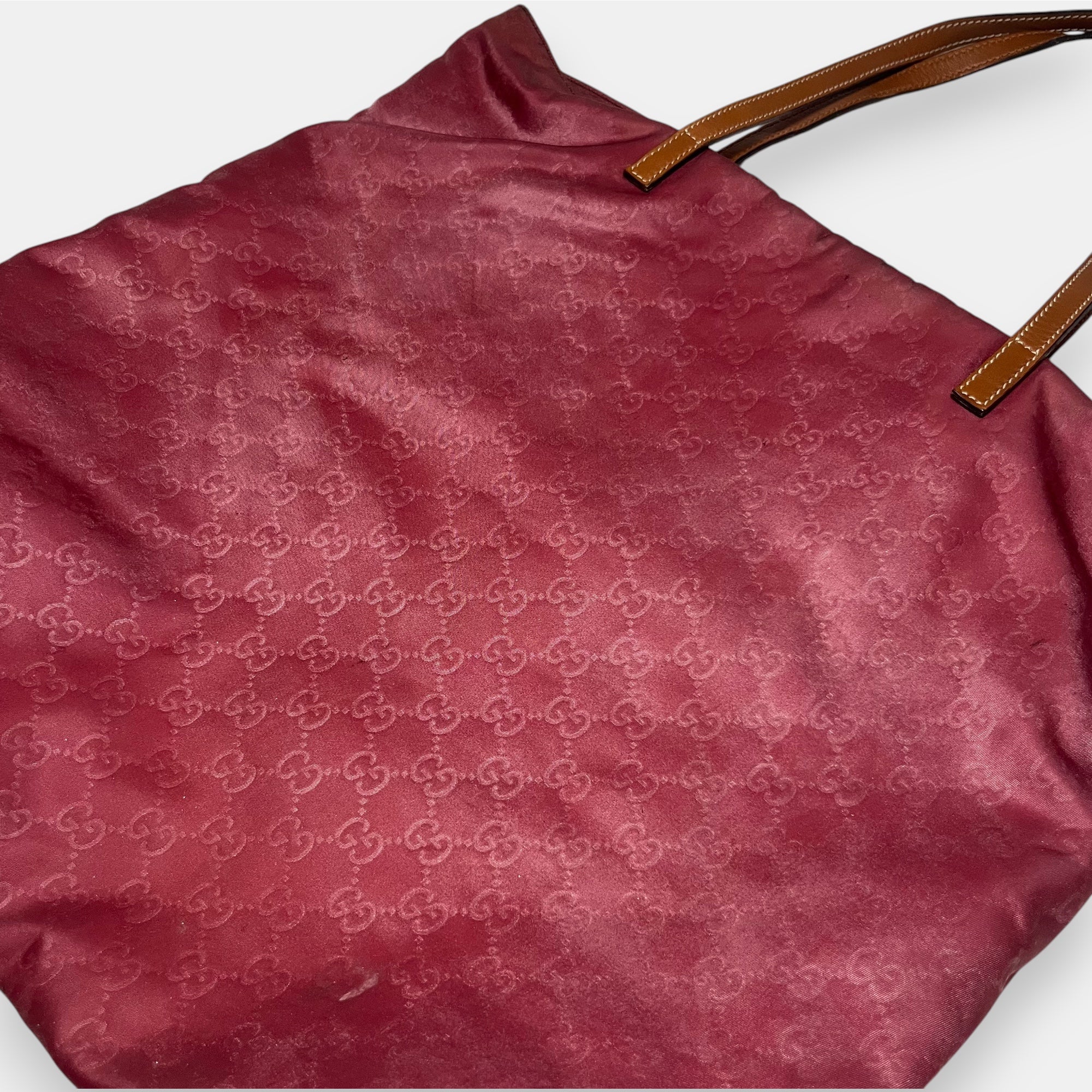 Gucci GG Canvas Large Tote Bag Red