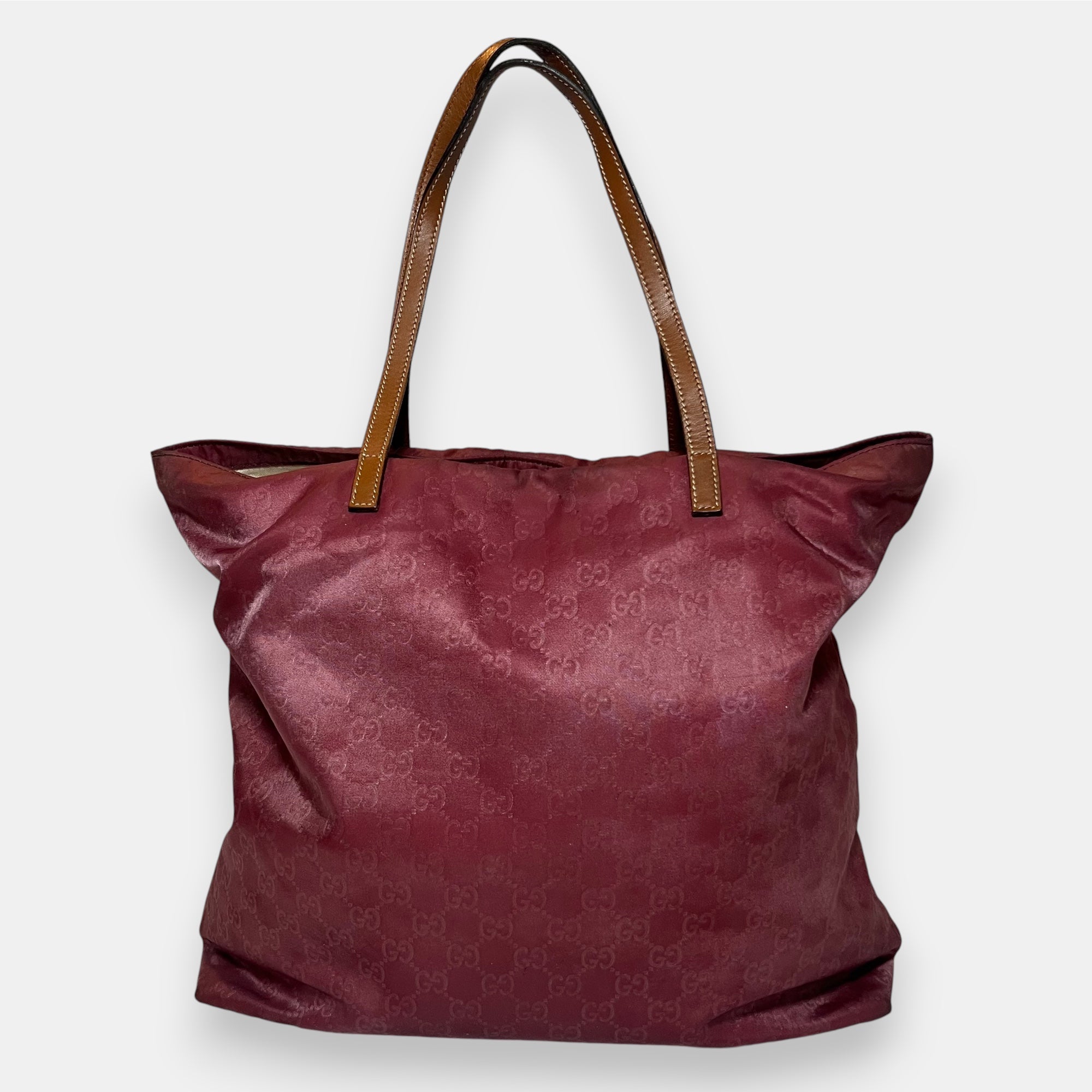 Gucci GG Canvas Large Tote Bag Red