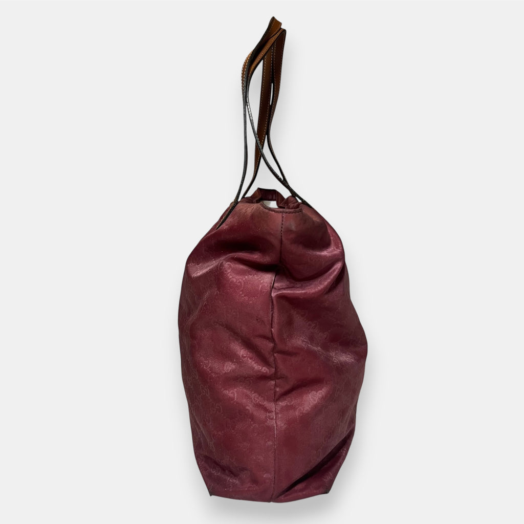 Gucci GG Canvas Large Tote Bag Red