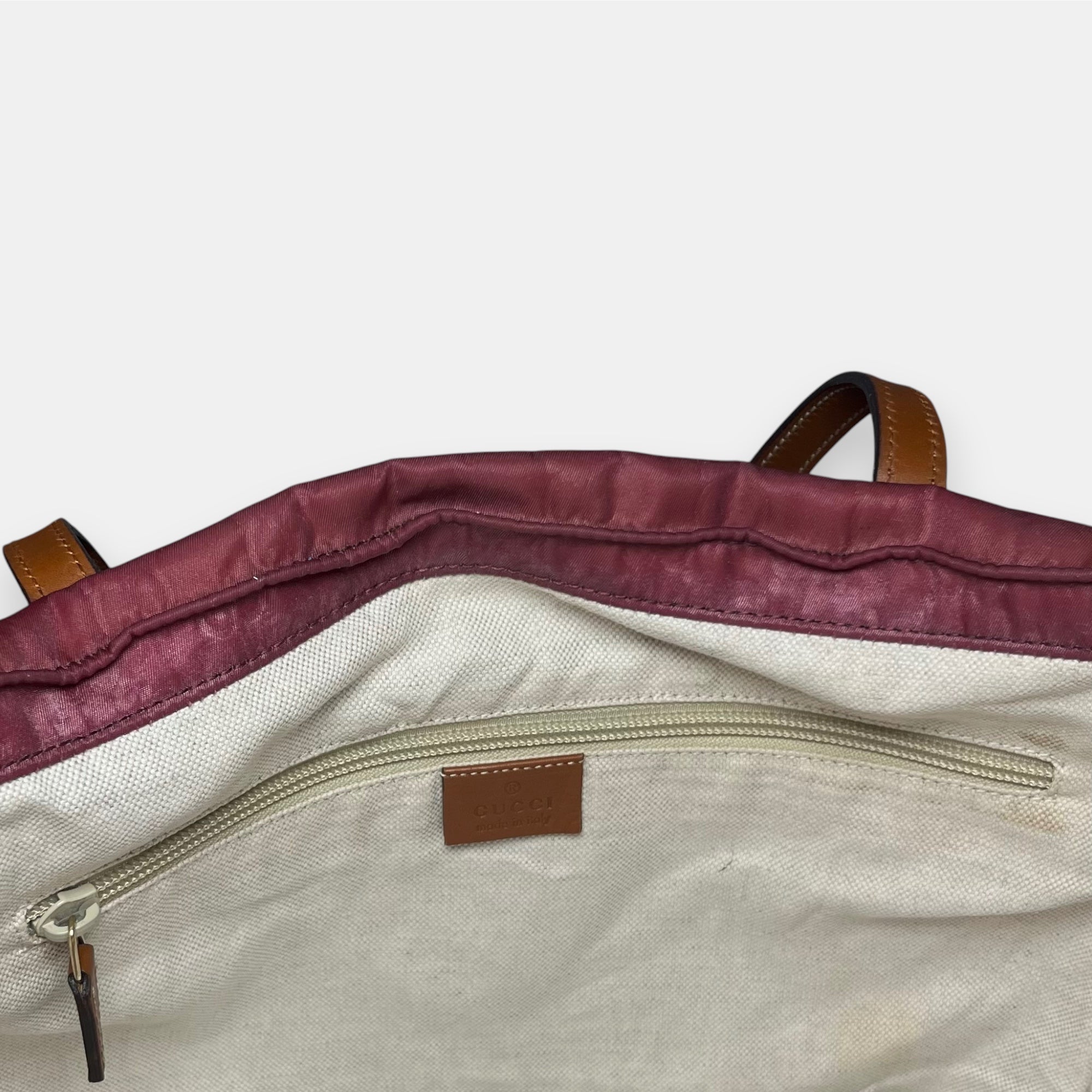 Gucci GG Canvas Large Tote Bag Red