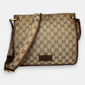 Gucci Small Messenger Bag GG canvas Gold Metal Hardware