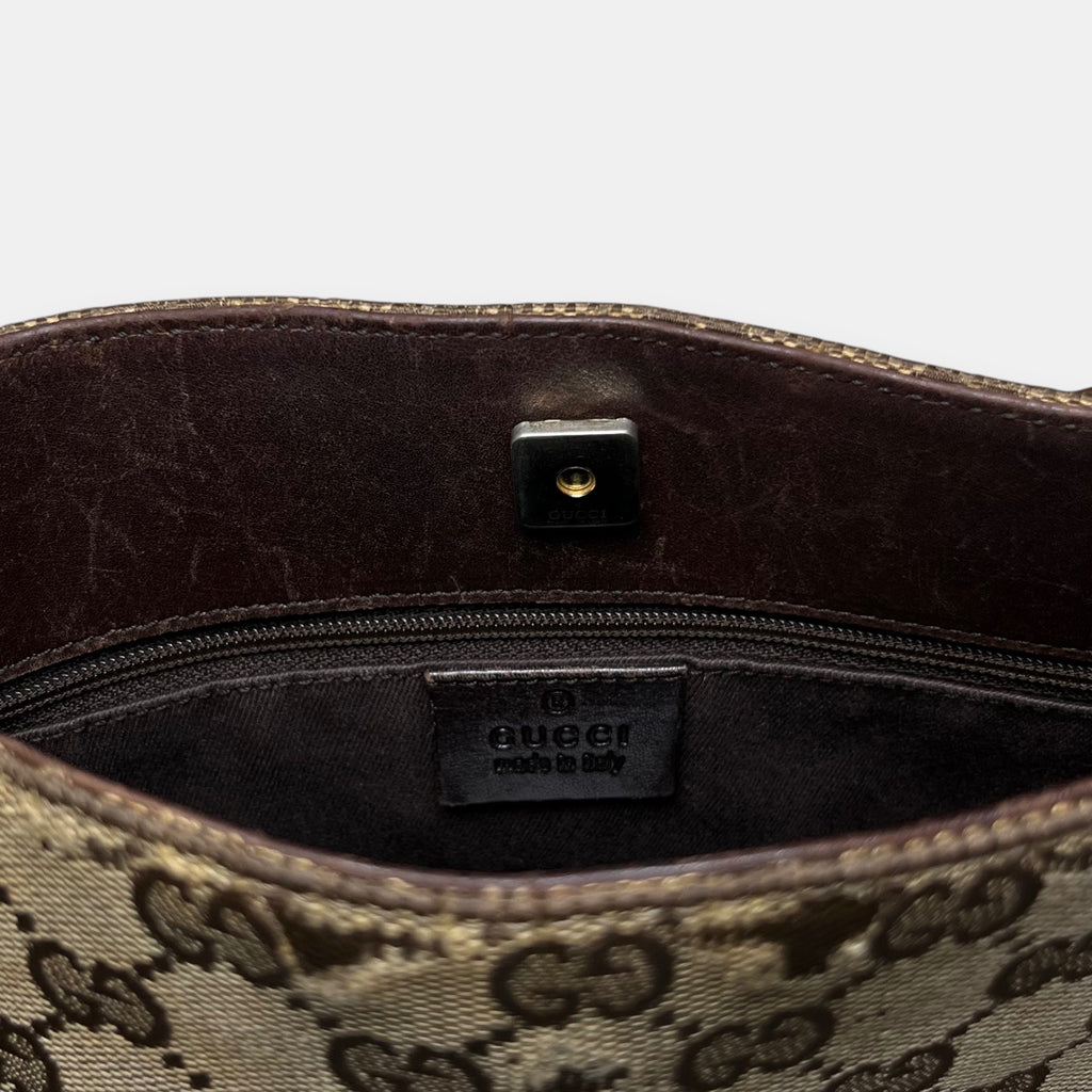 Gucci Small Messenger Bag GG canvas Gold Metal Hardware