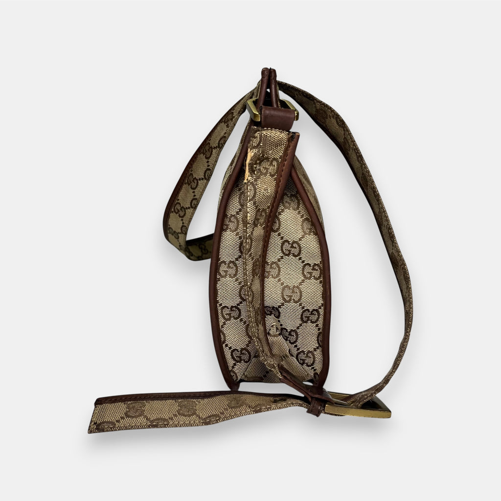 Gucci Small Messenger Bag GG canvas Gold Metal Hardware