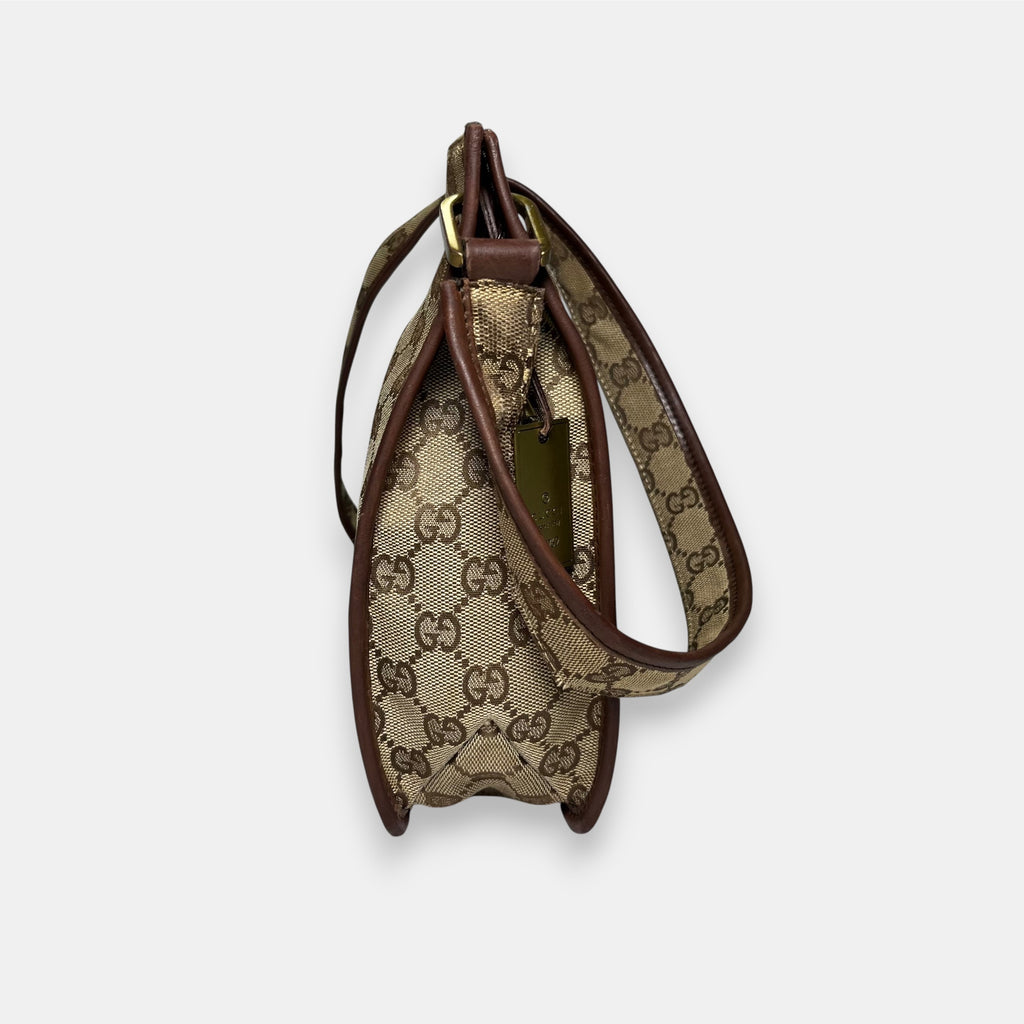 Gucci Small Messenger Bag GG canvas Gold Metal Hardware