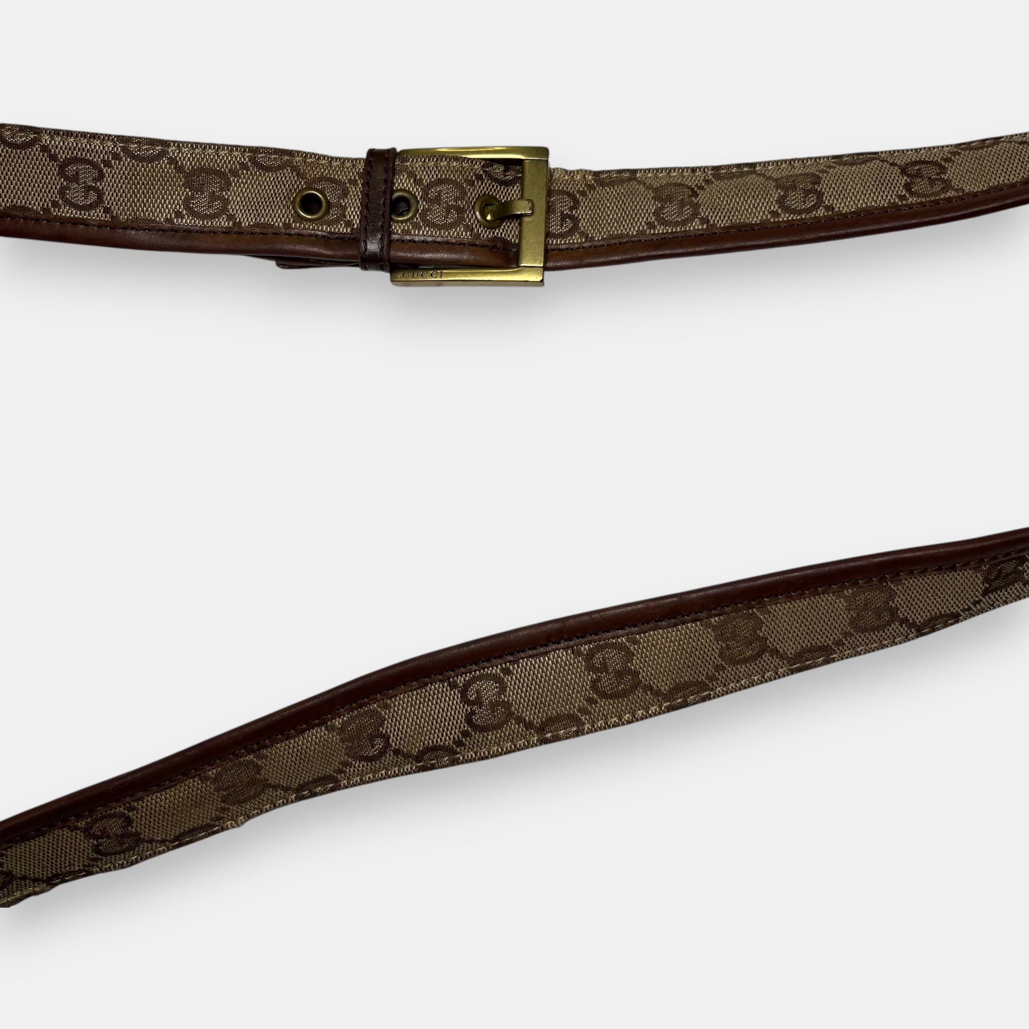 Gucci Small Messenger Bag GG canvas Gold Metal Hardware