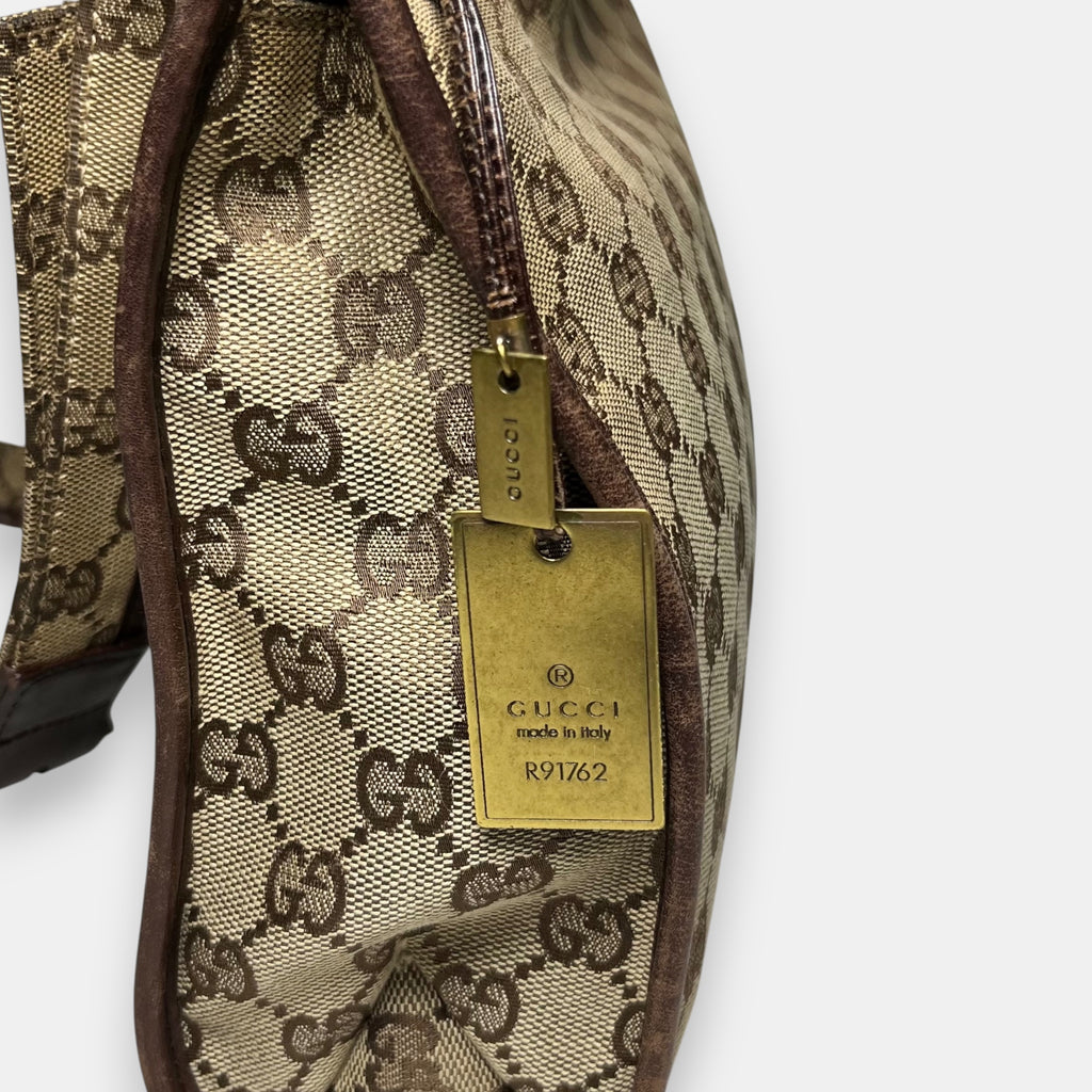 Gucci Small Messenger Bag GG canvas Gold Metal Hardware