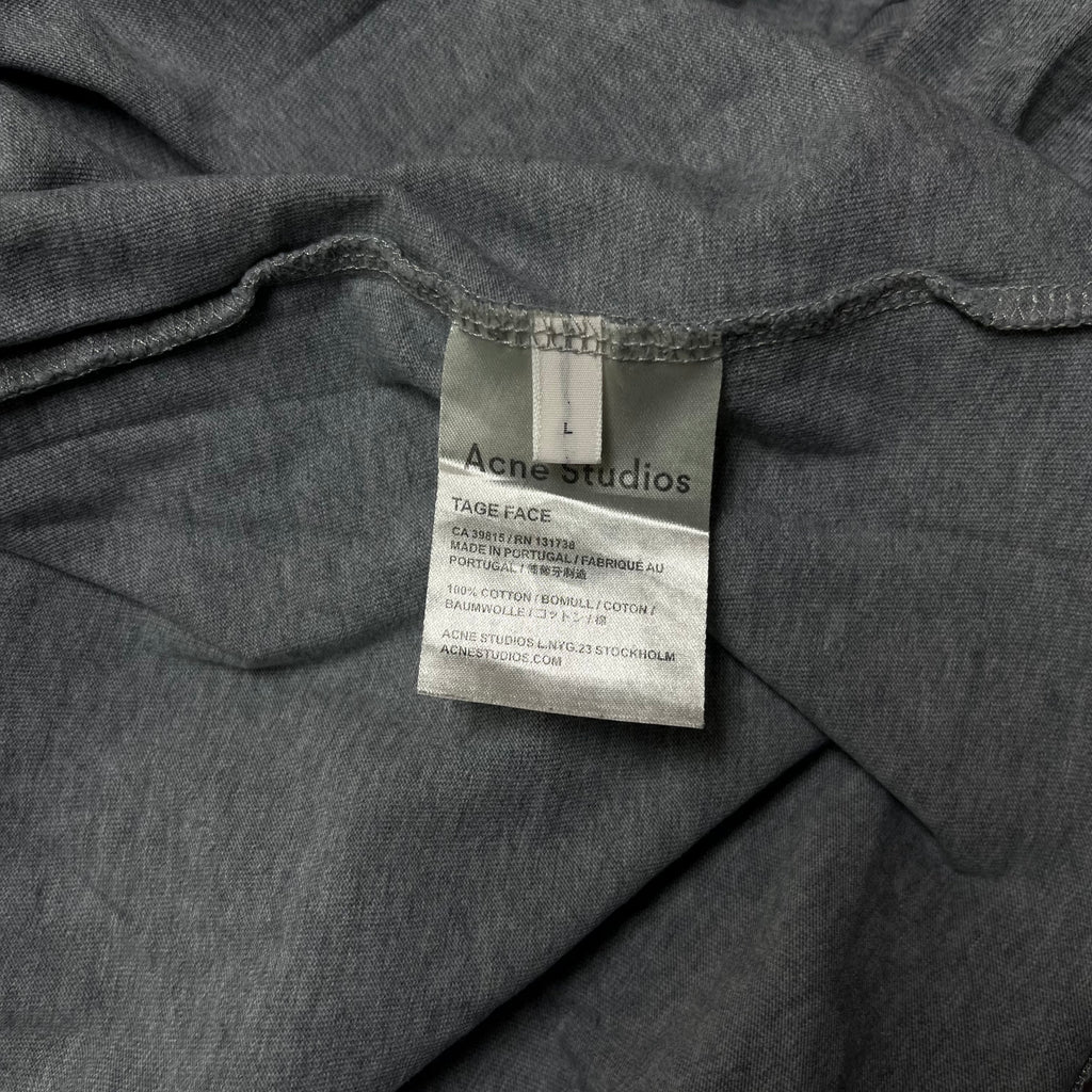 Acne Studios Tage Face Gray Long Sleeve