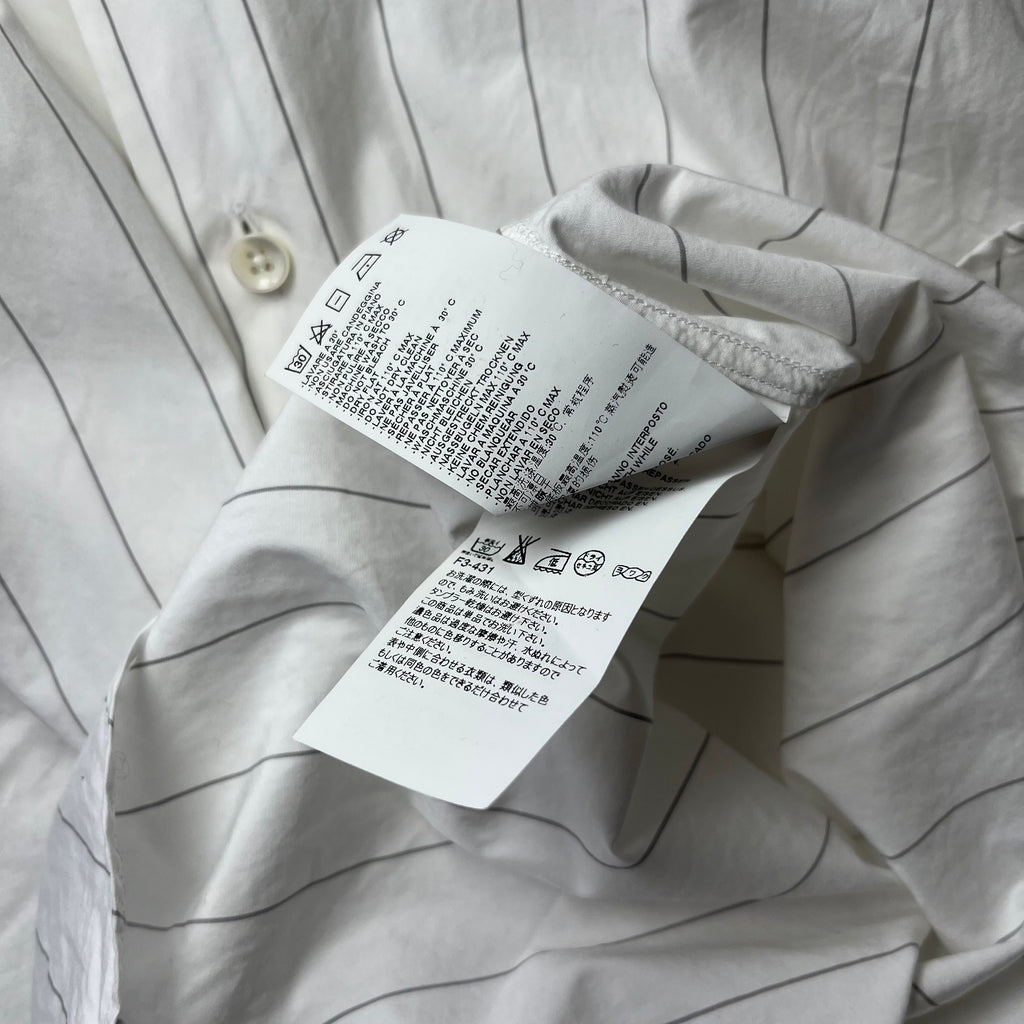 Maison Martin Margiela Slim Fit White Striped Button Up Shirt 2015