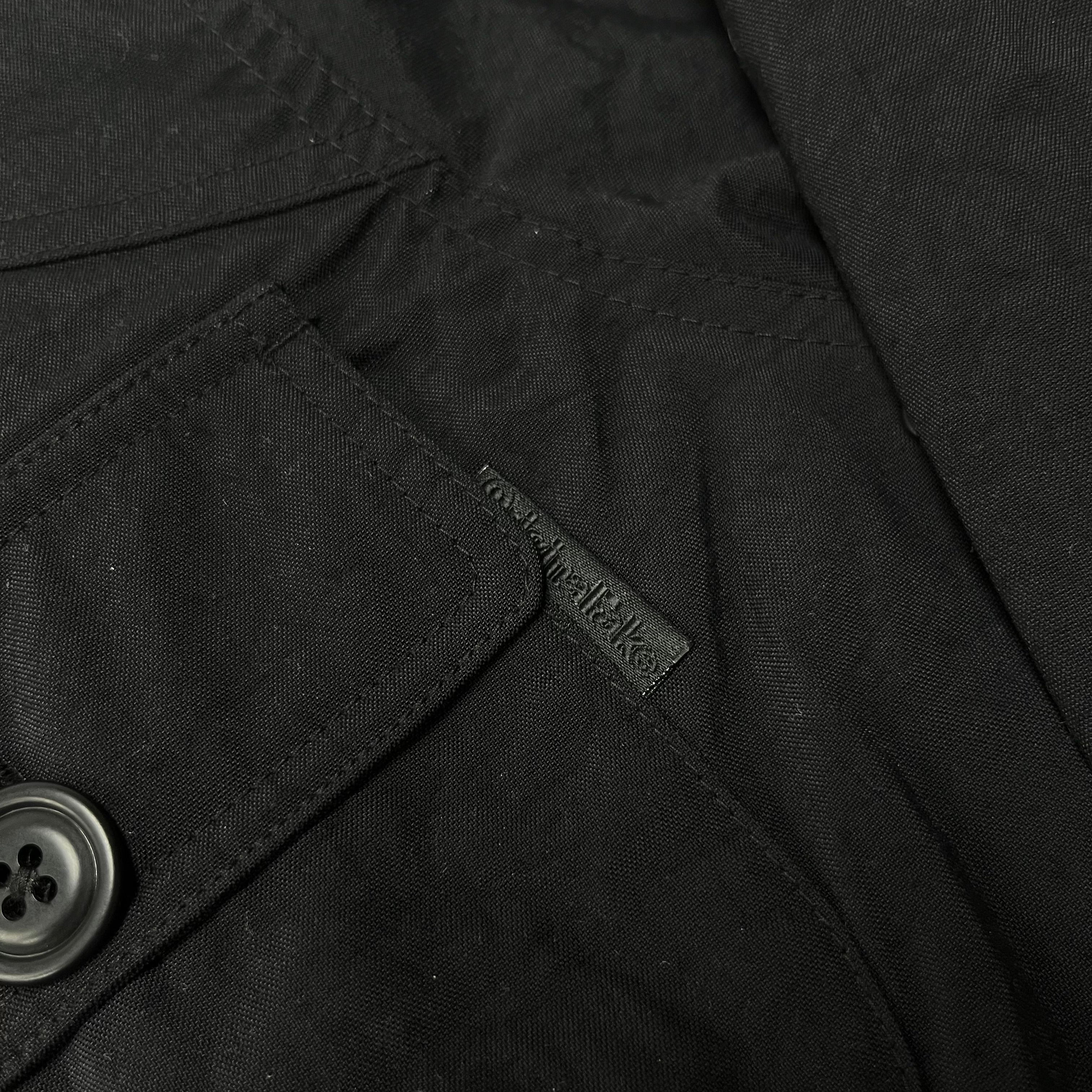 OriginalFake Black Jacket with Corduroy Collar
