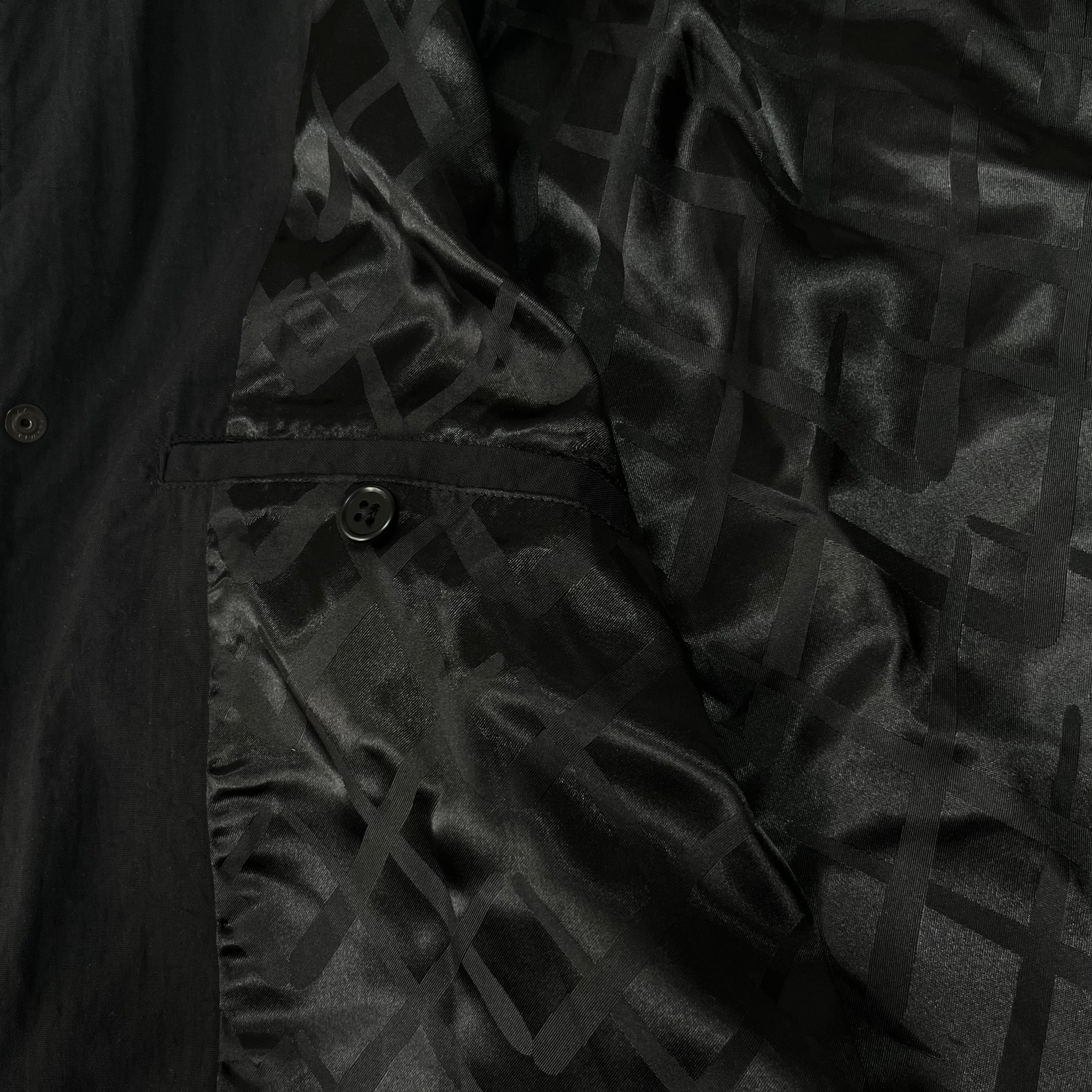 OriginalFake Black Jacket with Corduroy Collar
