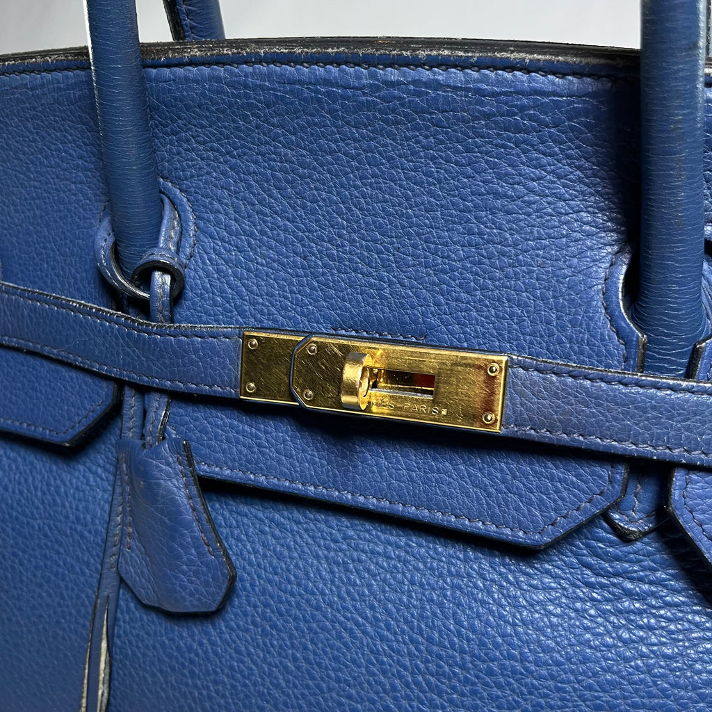 Hermès Birkin 40 Togo Leather a Bleu de Prusse 2009 with Original Box & Bags