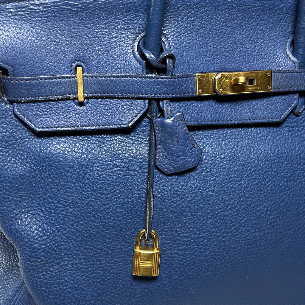 Hermès Birkin 40 Togo Leather a Bleu de Prusse 2009 with Original Box & Bags