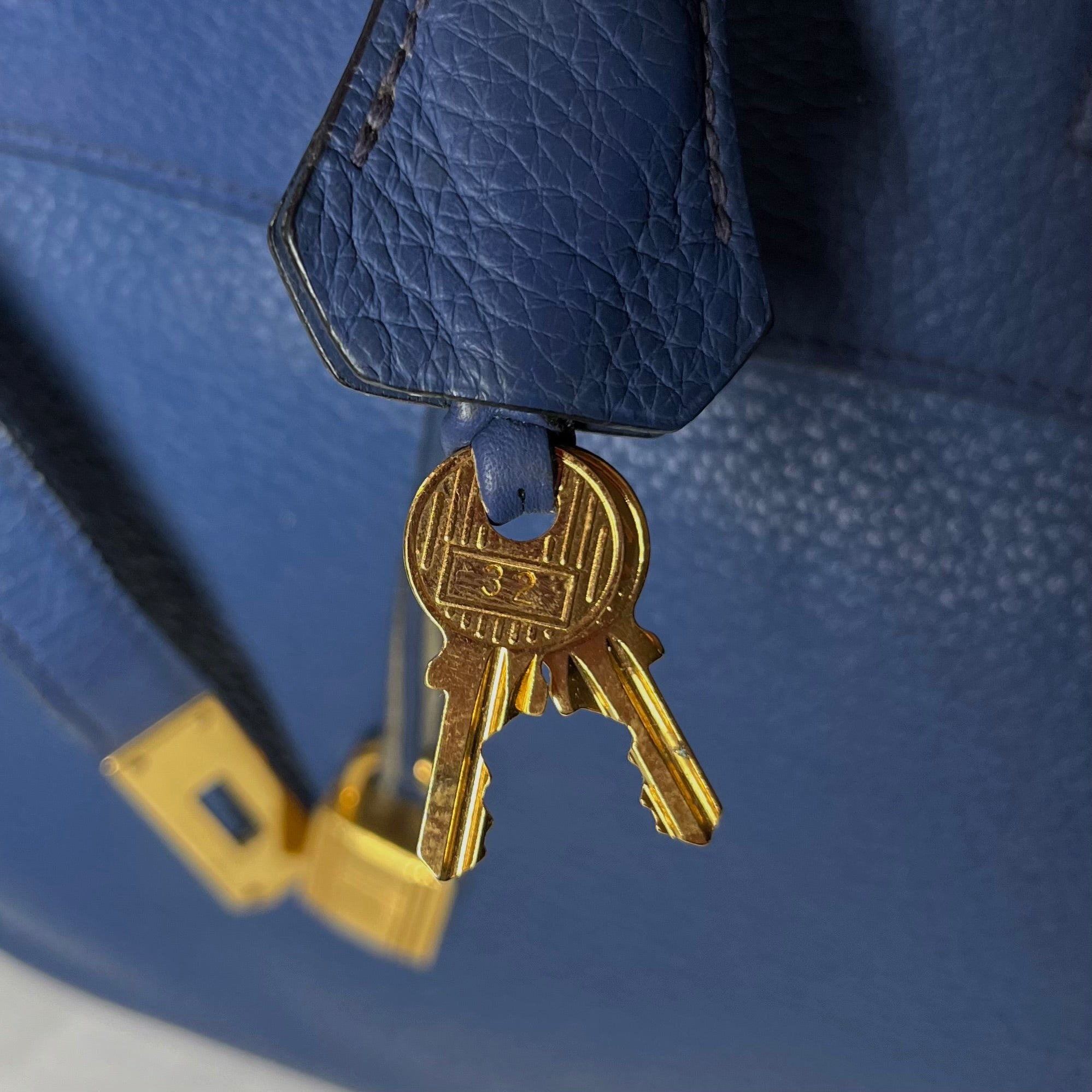 Hermès Birkin 40 Togo Leather a Bleu de Prusse 2009 with Original Box & Bags