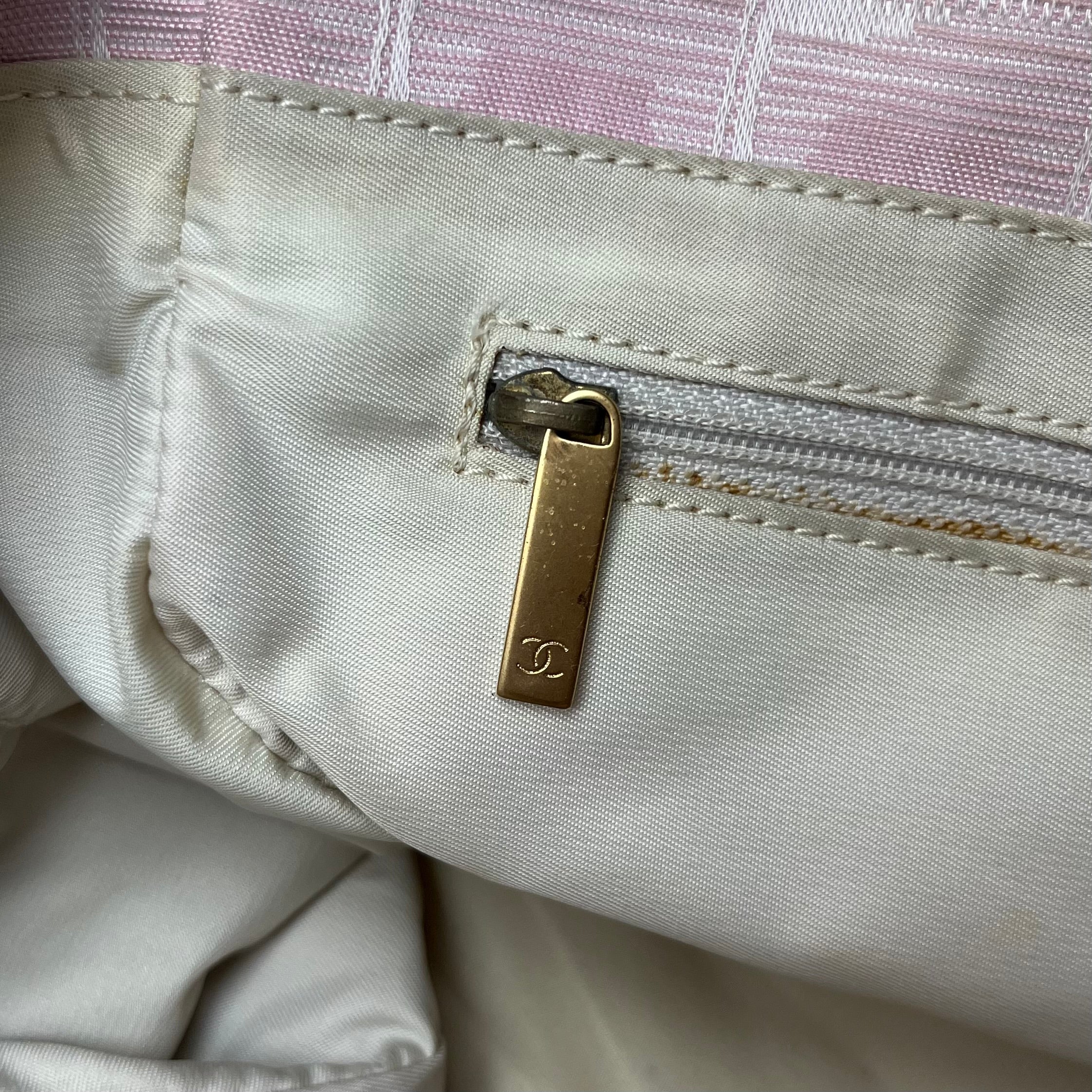 Chanel Travel Line Pink Bag Medium with Authenticity Card