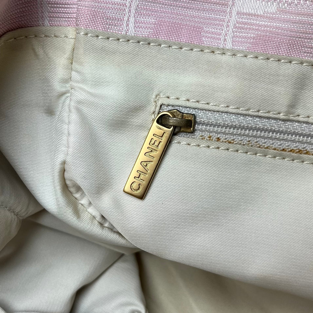 Chanel Travel Line Pink Bag Medium with Authenticity Card