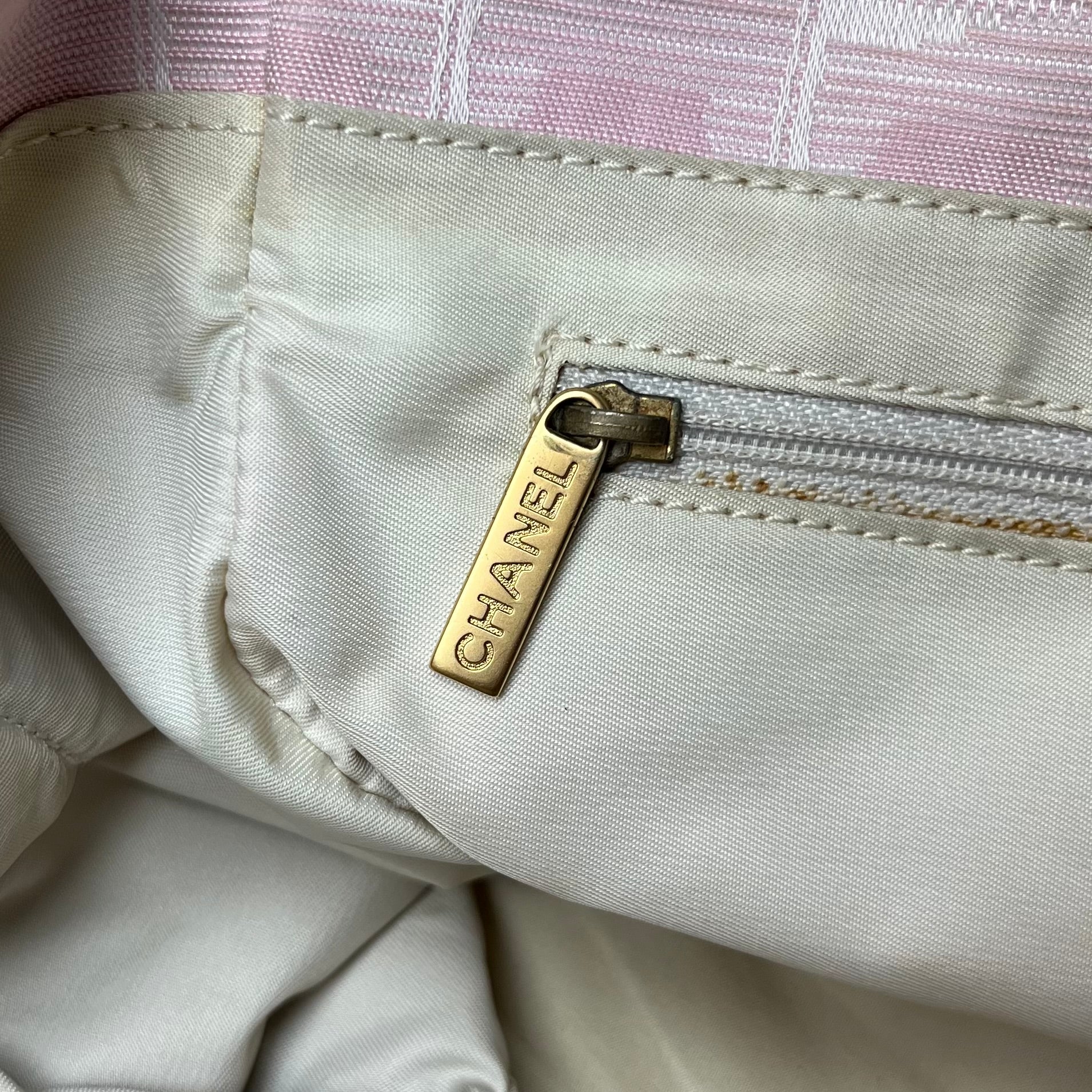 Chanel Travel Line Pink Bag Medium with Authenticity Card