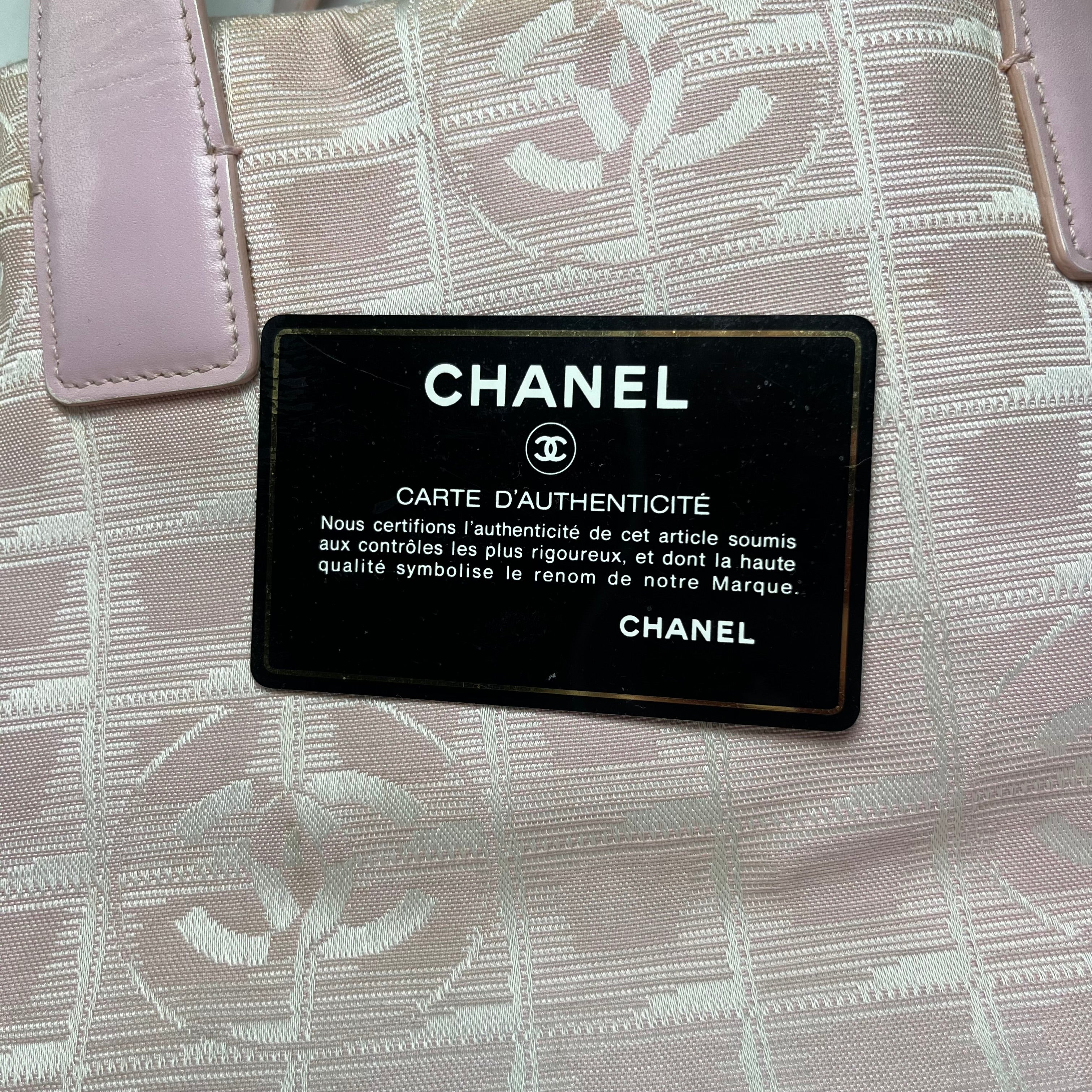 Chanel Travel Line Pink Bag Medium with Authenticity Card