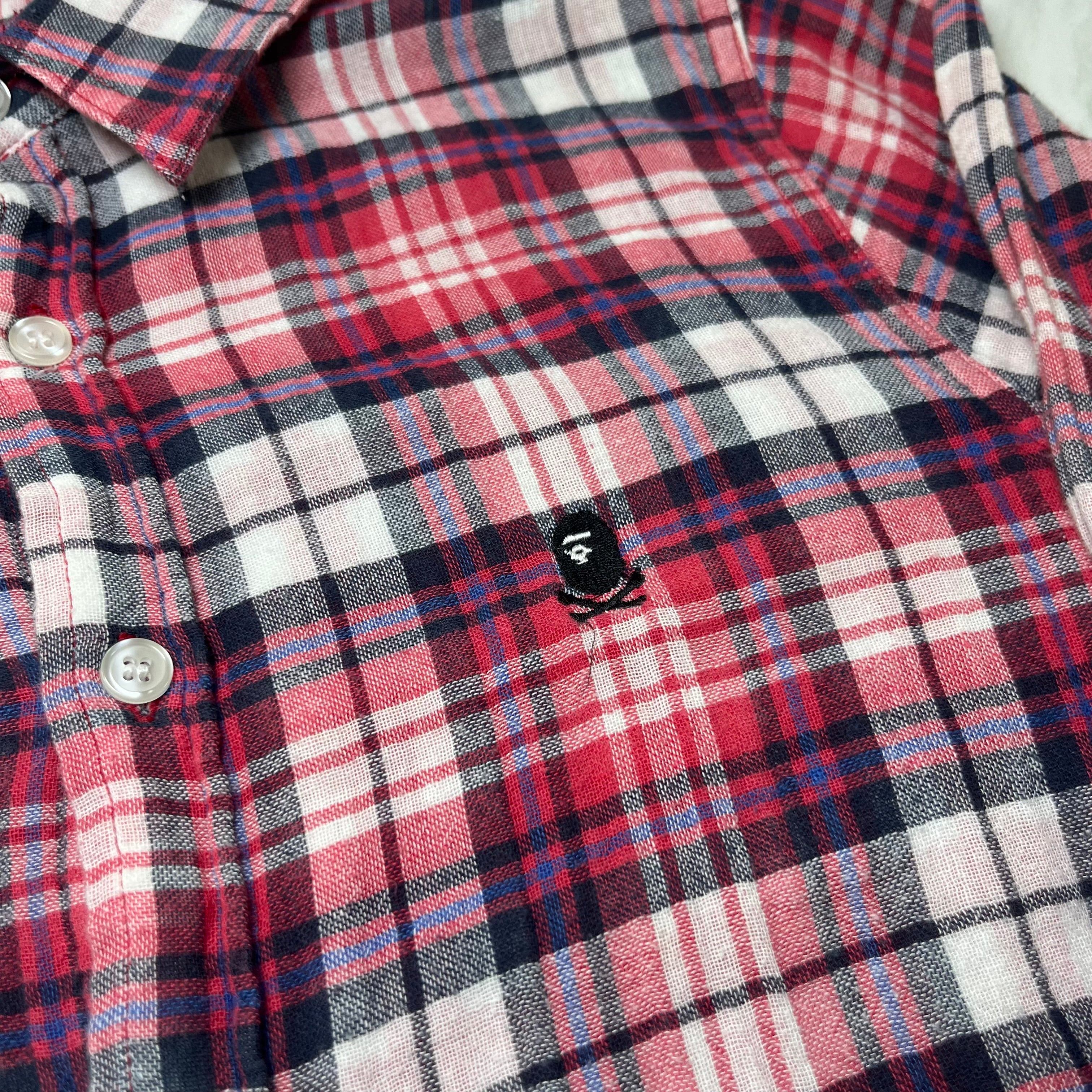 Bape Pirate Store Button Up Flannel Shirt