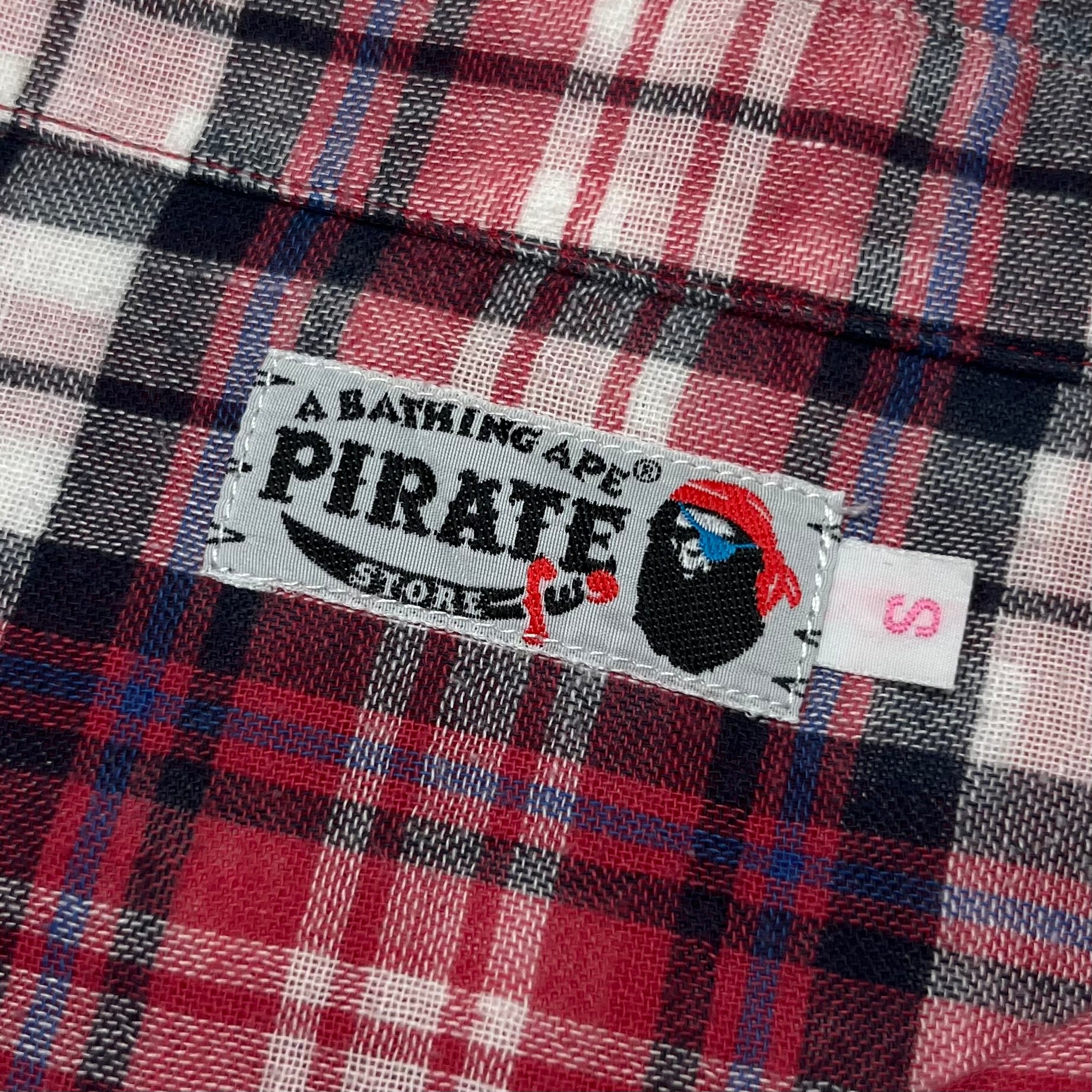 Bape Pirate Store Button Up Flannel Shirt