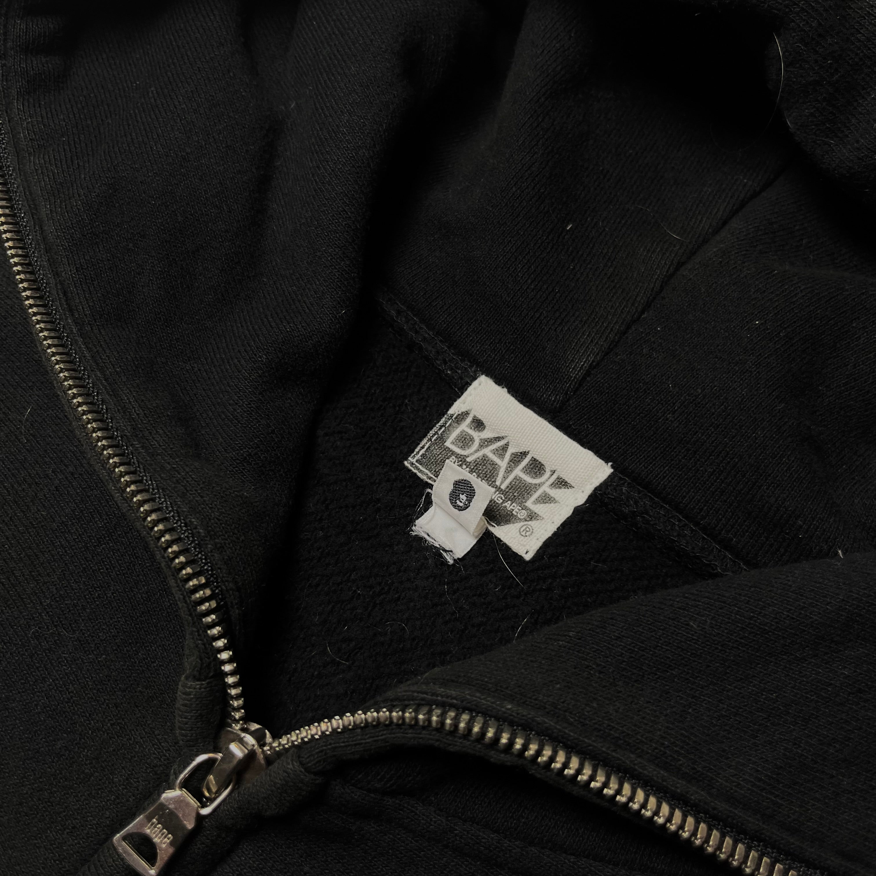Bape x KAWS Zip Up Cloud Plane Logo Black Hoodie 2006