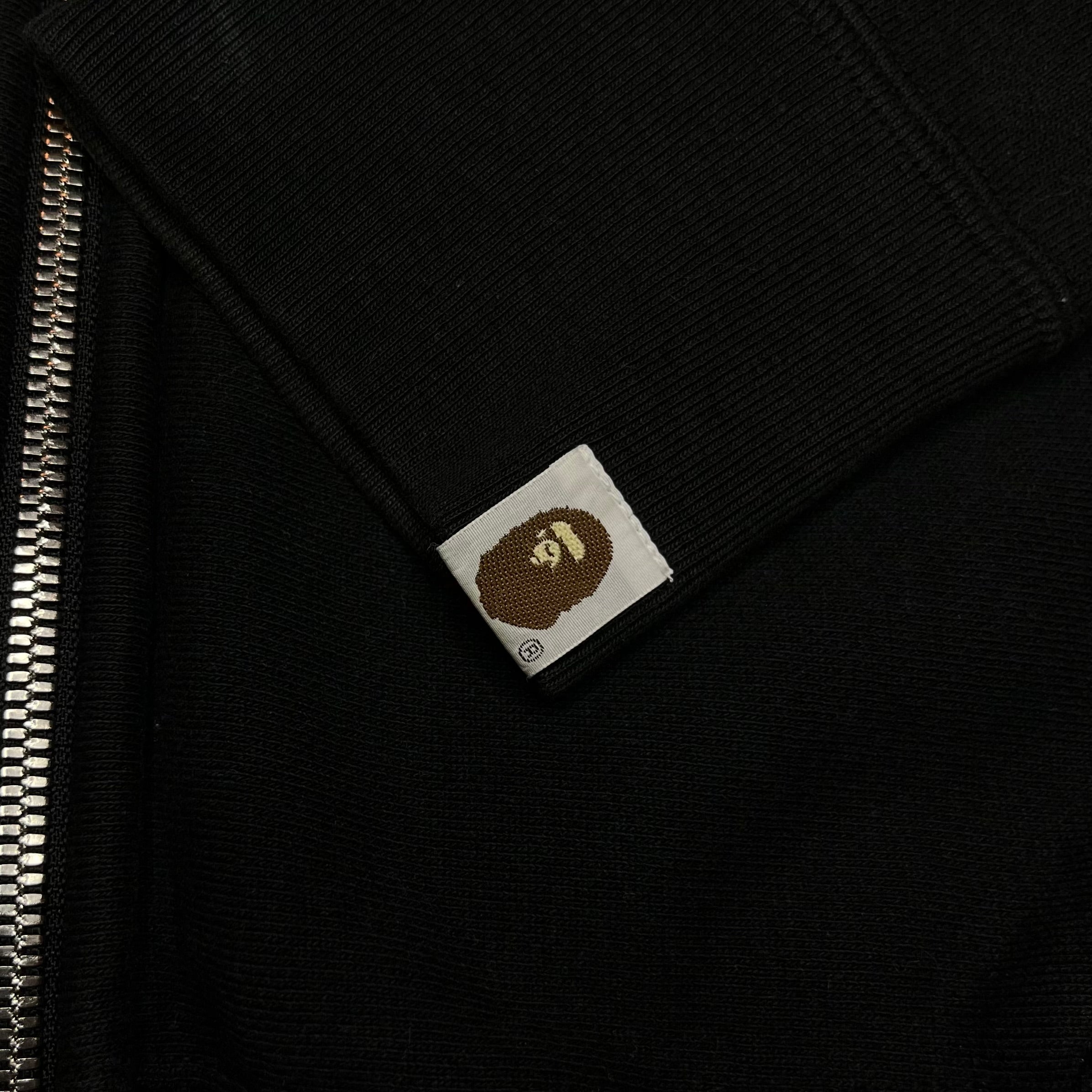 Bape x KAWS Zip Up Cloud Plane Logo Black Hoodie 2006
