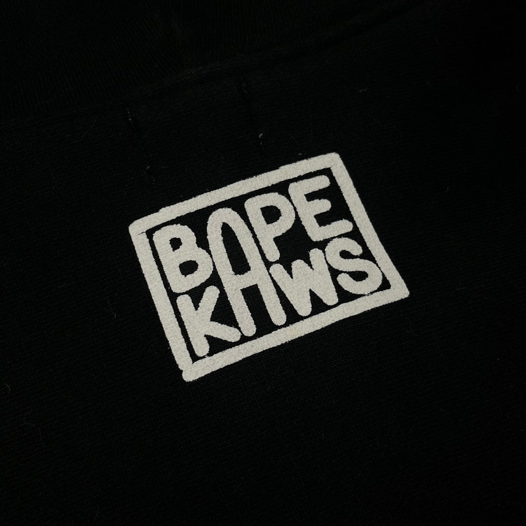 Bape x KAWS Zip Up Cloud Plane Logo Black Hoodie 2006