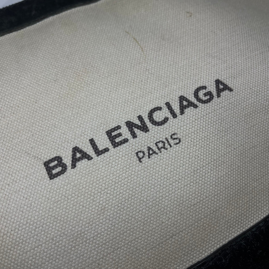 Balenciaga Clutch Bag Black Leather & Canvas