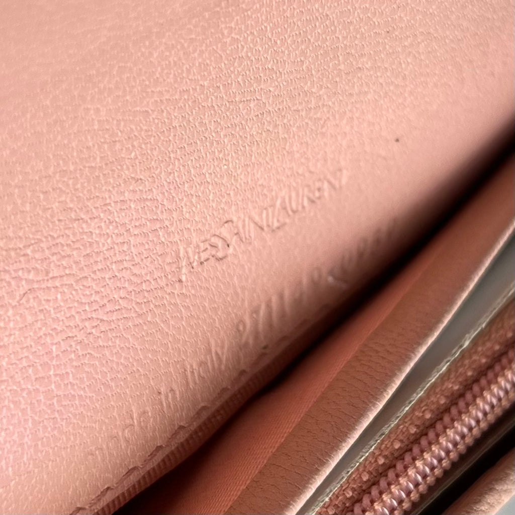 Yves Saint Laurent Rive Gauche Pink Long Wallet 2011 w. Box & Tags