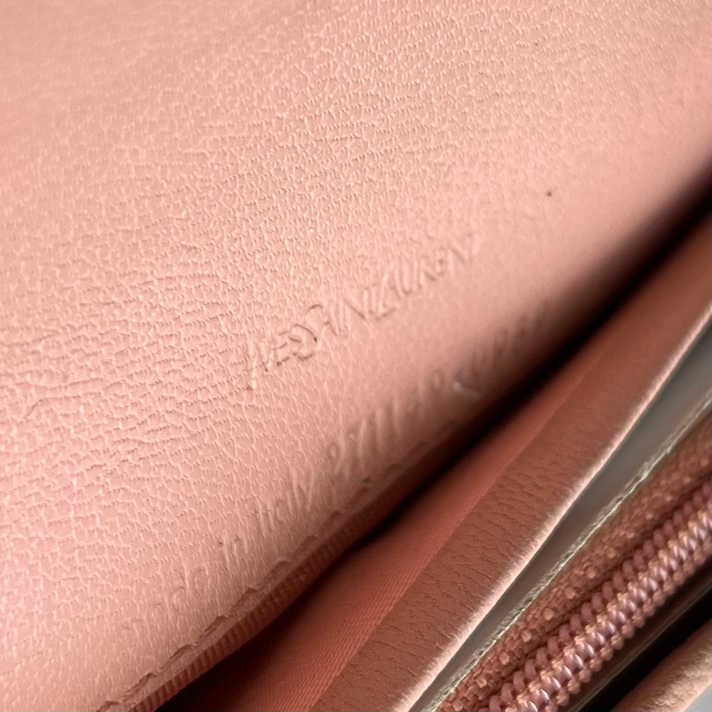 Yves Saint Laurent Rive Gauche Pink Long Wallet 2011 w. Box & Tags