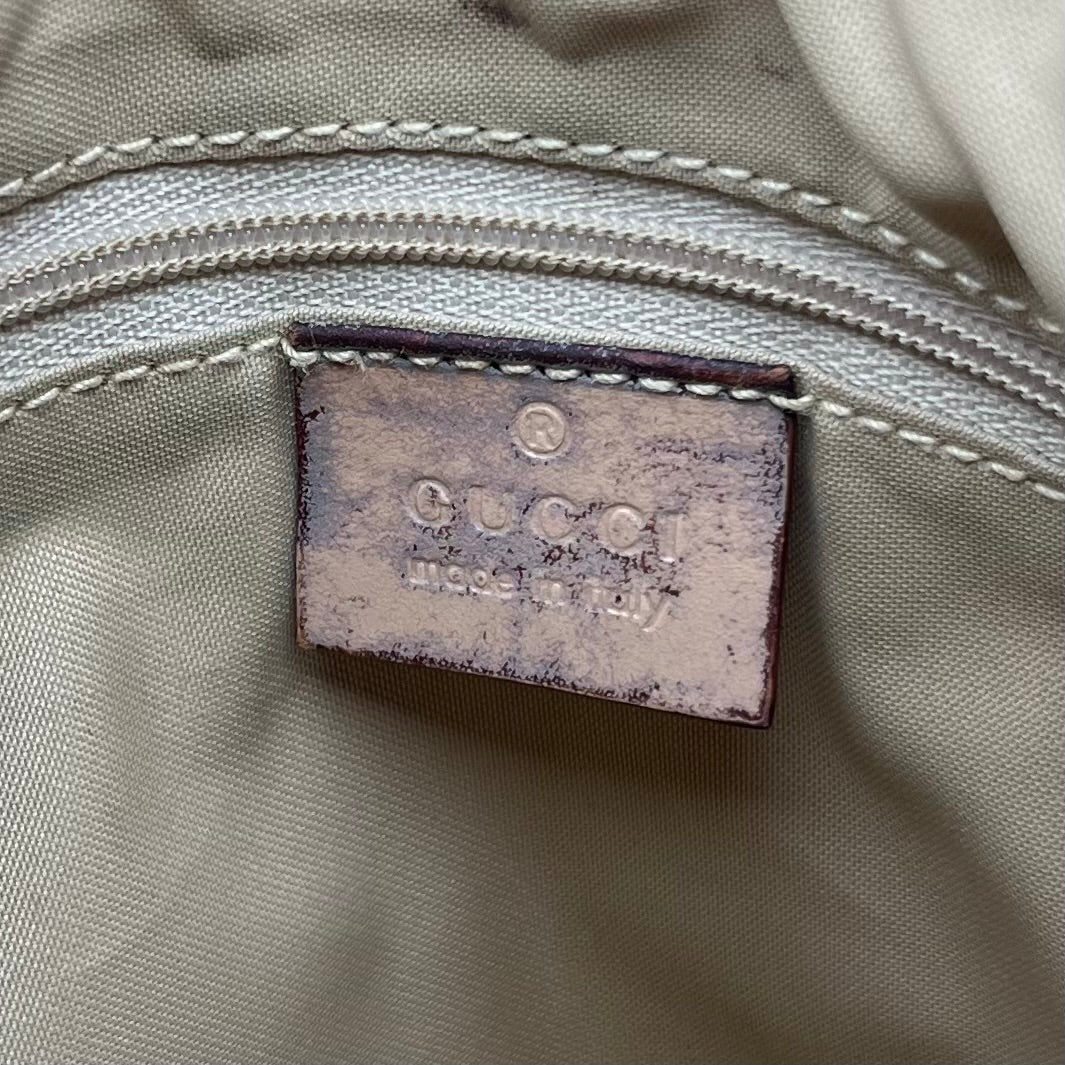 Gucci Shoulder Bag Pink GG Canvas Hobo