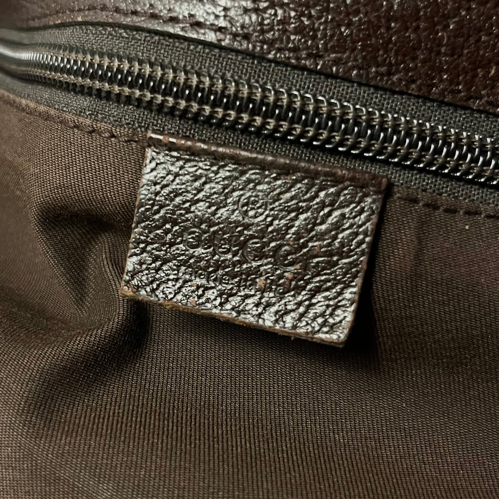 Gucci GG Canvas Shoulder Bag Beige Silver Hardware w. Original Papers