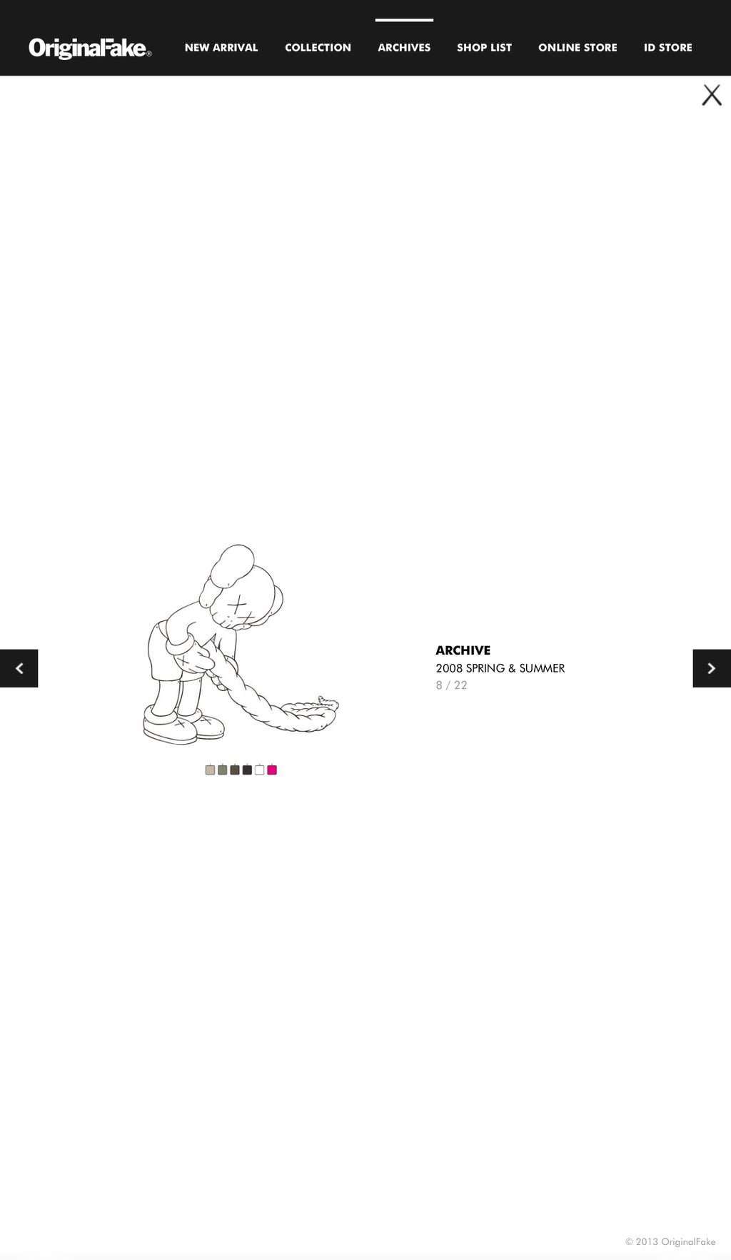 OriginalFake SS08 T-Shirt Companion Coloring Book