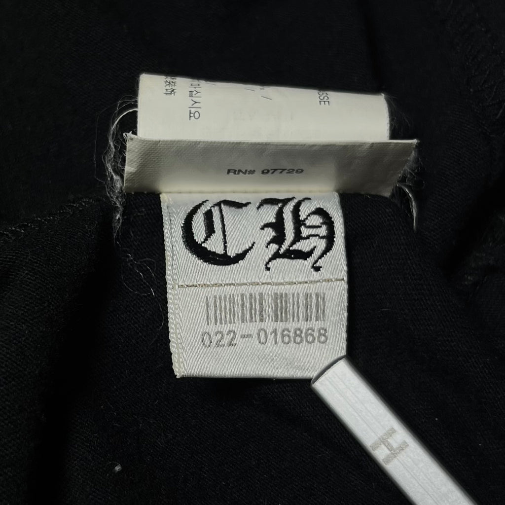 Chrome Hearts Dagger Long Sleeve T-Shirt in Black with Red/Yellow Stripes