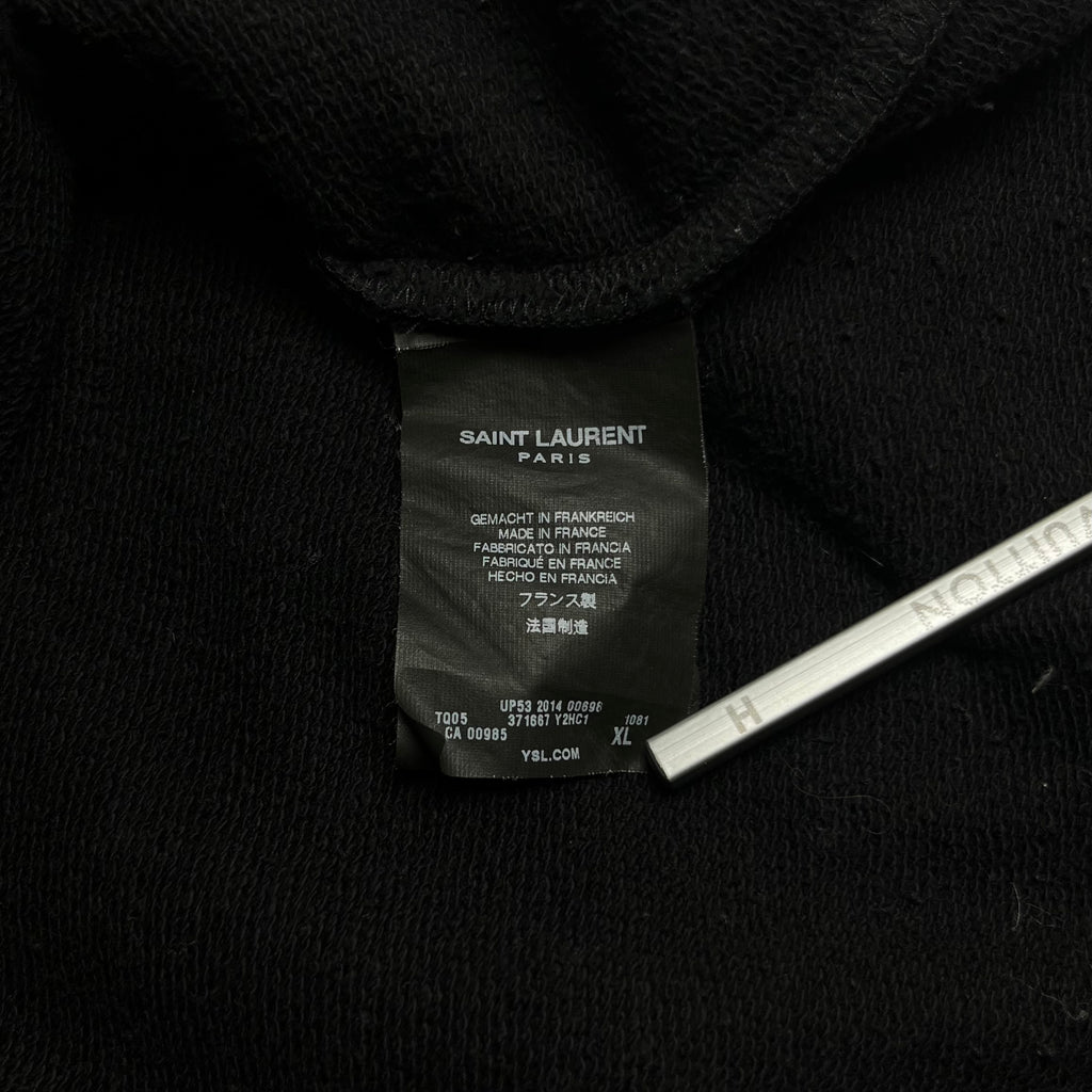Saint Laurent Paris Black Studded Sweatshirt Hedi Slimane 2014