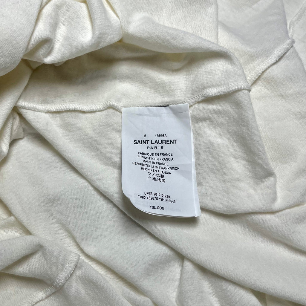 Saint Laurent Paris White No Smoking T-Shirt Anthony Vaccarello 2017 w. Tag