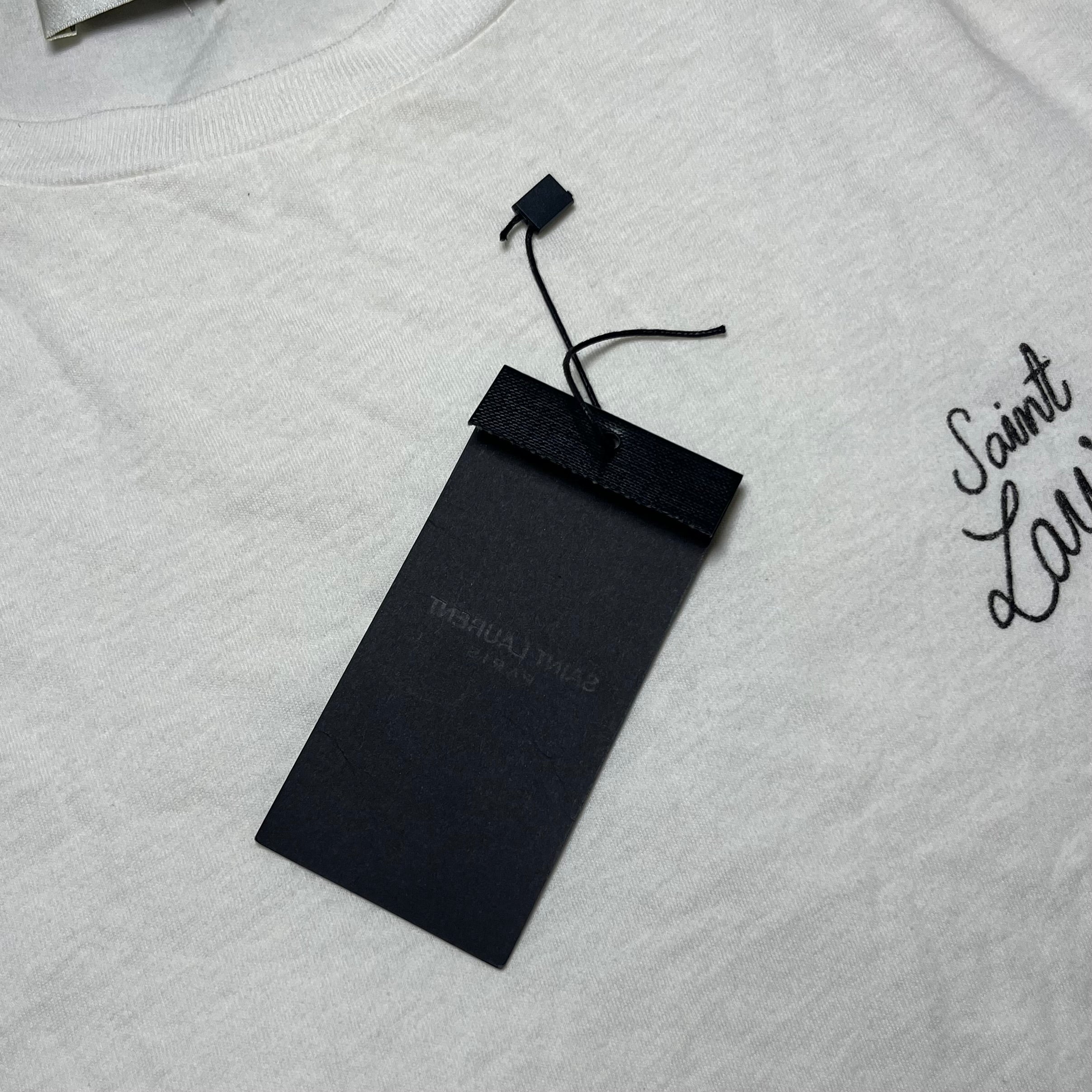 Saint Laurent Paris White No Smoking T-Shirt Anthony Vaccarello 2017 w. Tag