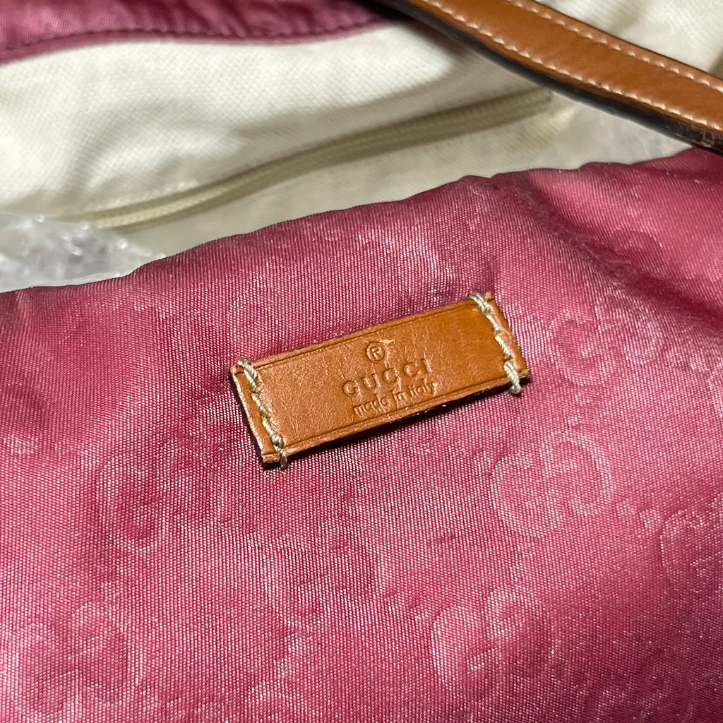Gucci GG Canvas Large Tote Bag Red