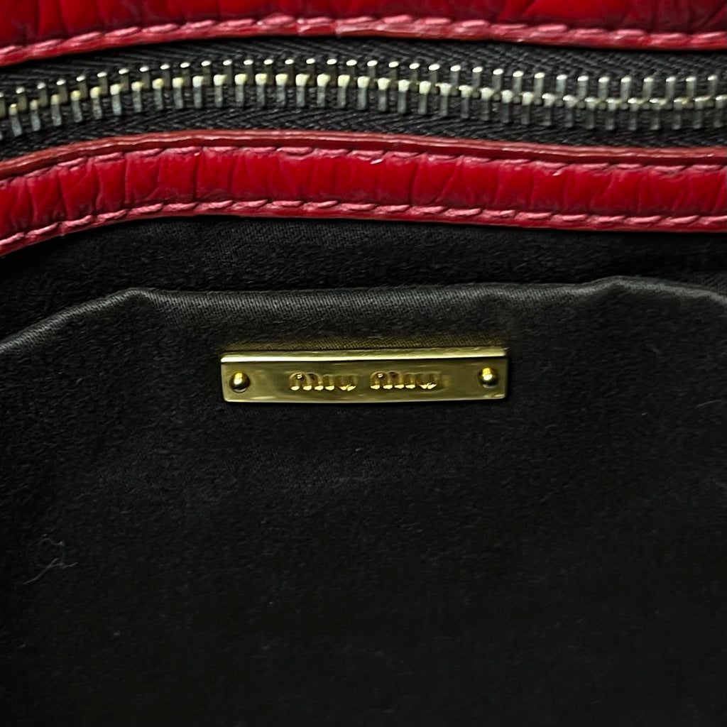 Miu Miu Rosso Red Hand Bag w. Dust Bag & Tag 2011