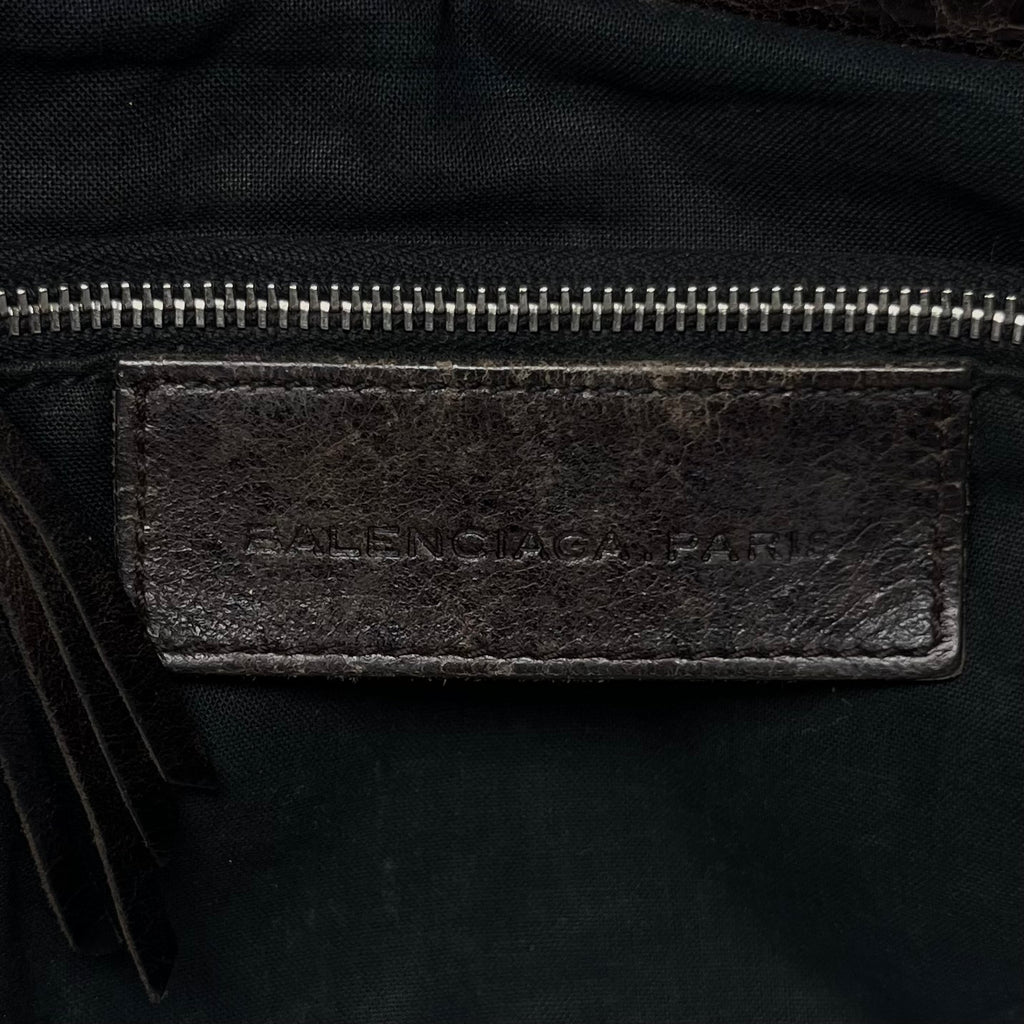 Balenciaga Distressed Canvas & Leather City Bag Rare