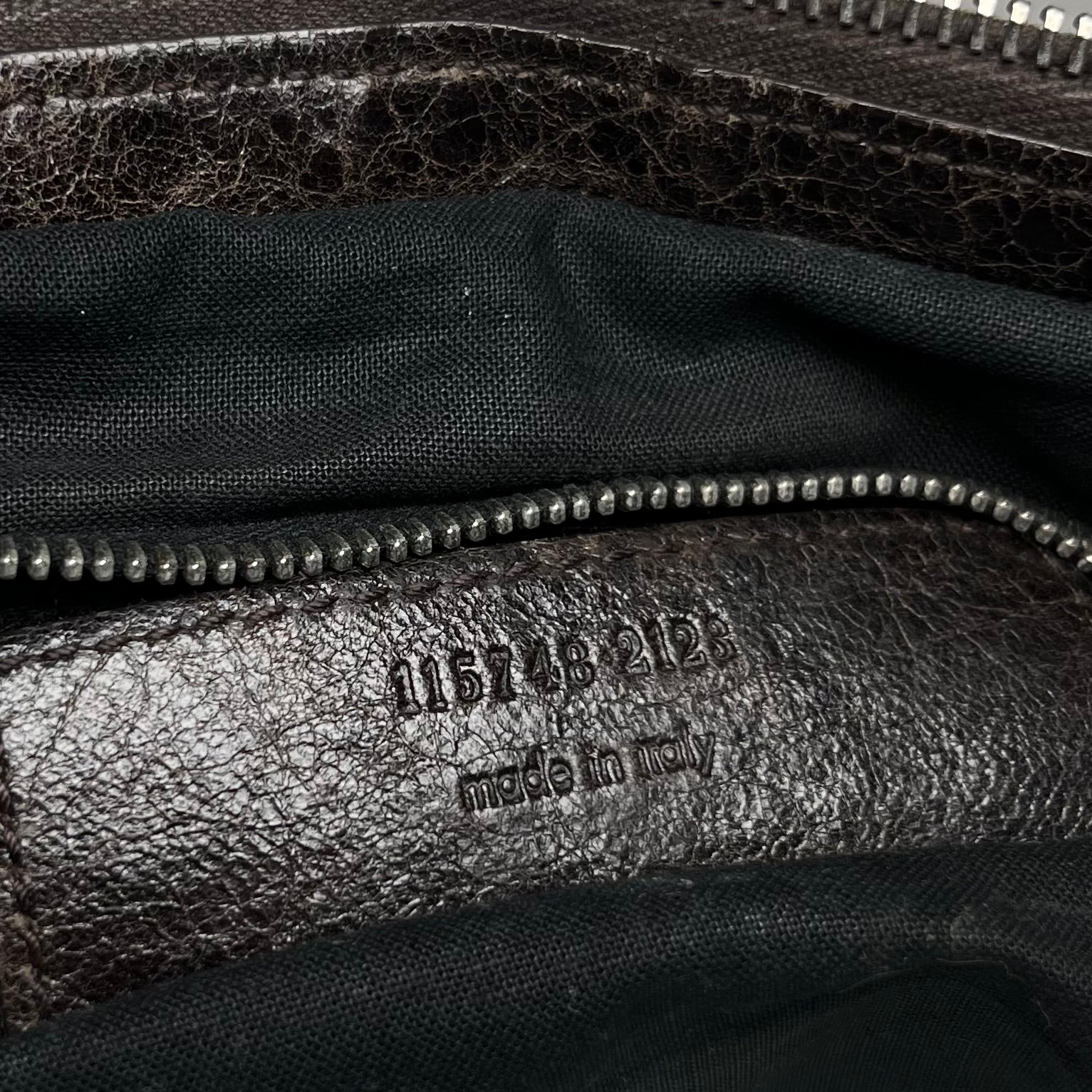 Balenciaga Distressed Canvas & Leather City Bag Rare