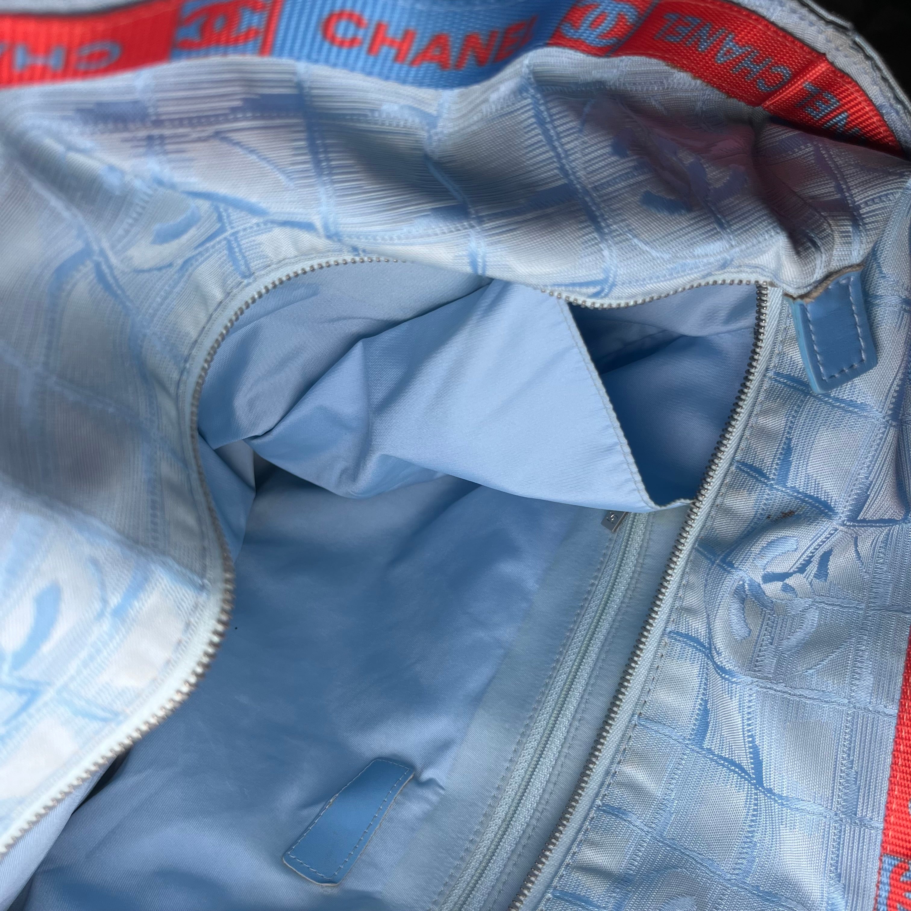 Chanel Travel Line Baby Blue Bag XL