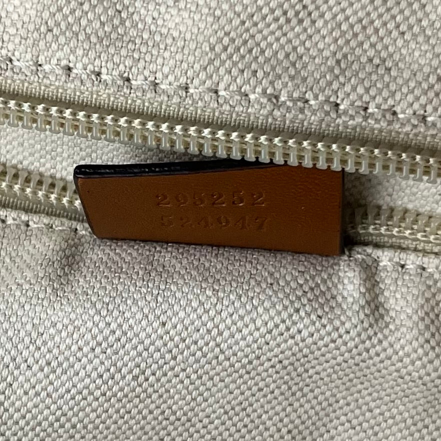 Gucci GG Canvas Large Tote Bag Blue w. Original Card